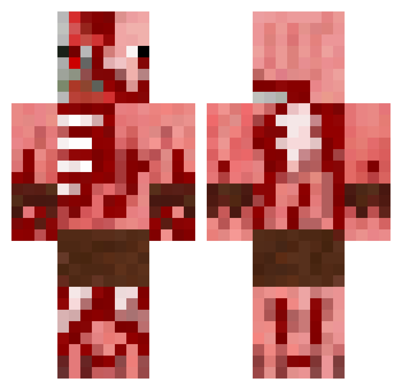 Quet Minecraft skin, front and back view