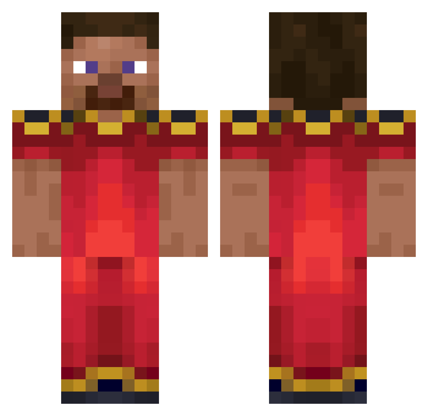 clln307 Minecraft skin, front and back view