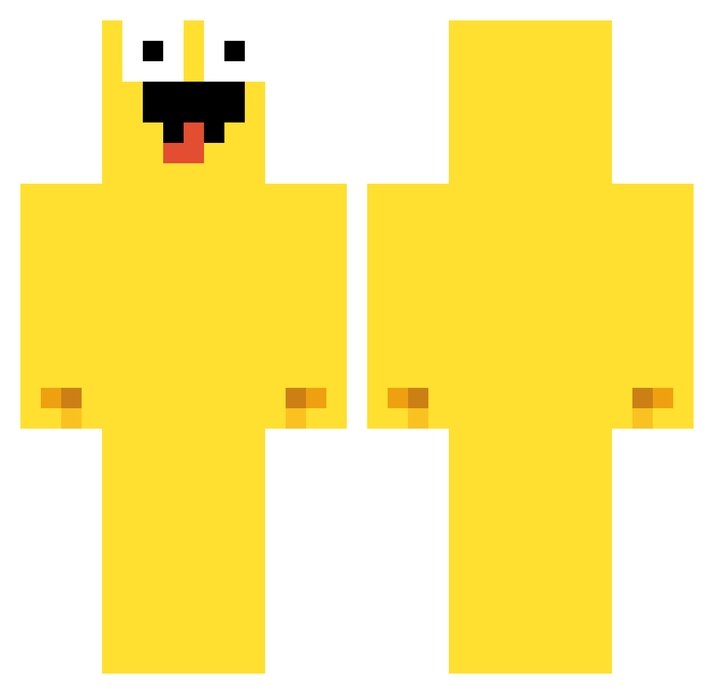 Slarging_it_rn Minecraft skin, front and back view