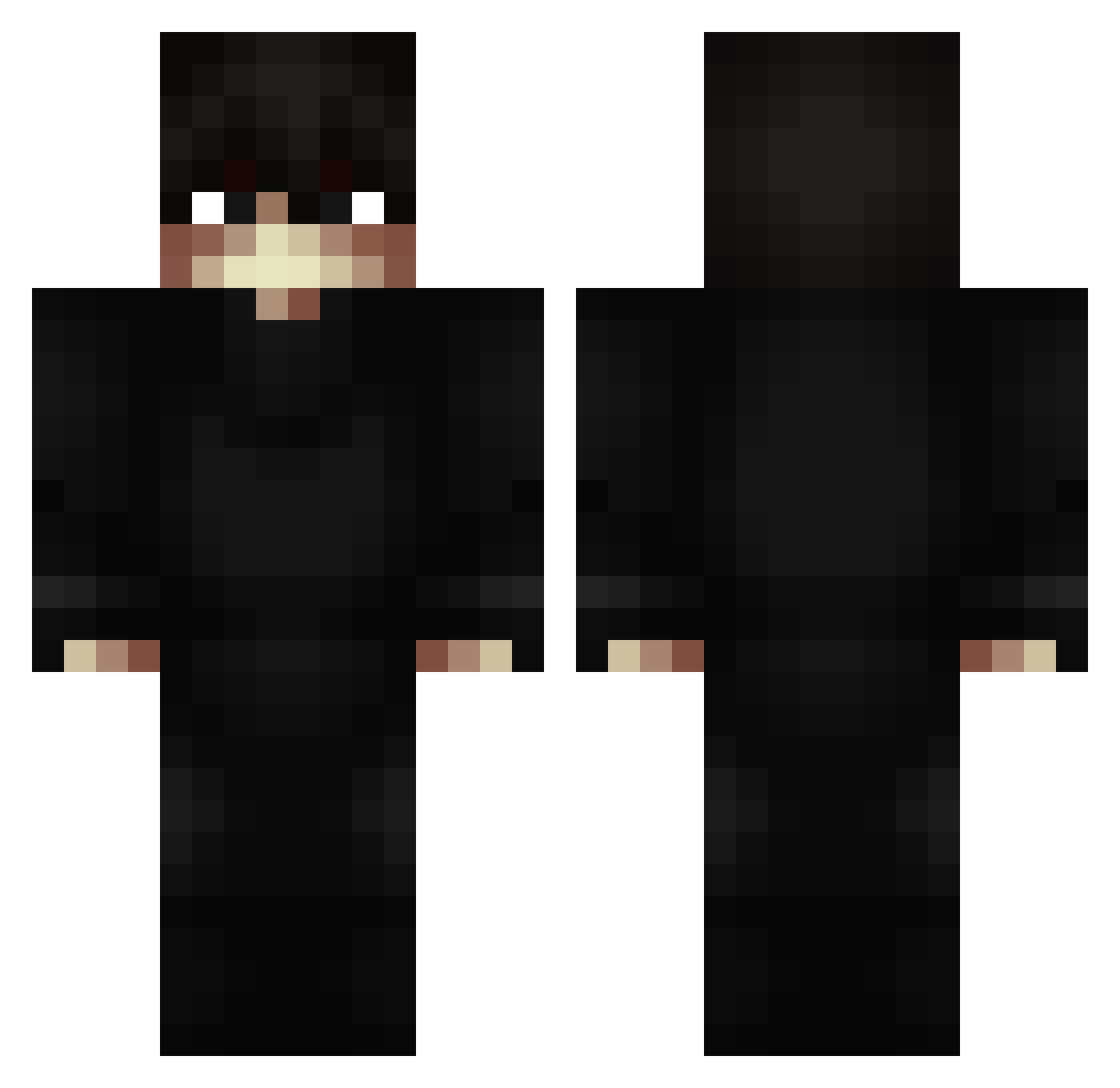 Ranchy Minecraft skin, front and back view