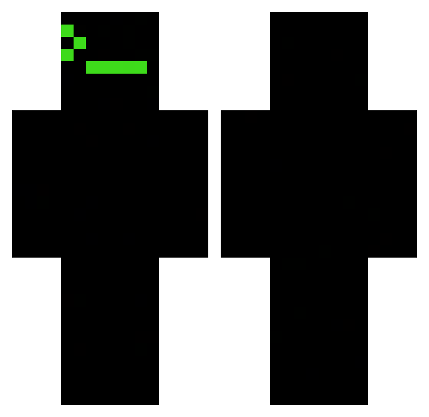 Artimis1 Minecraft skin, front and back view