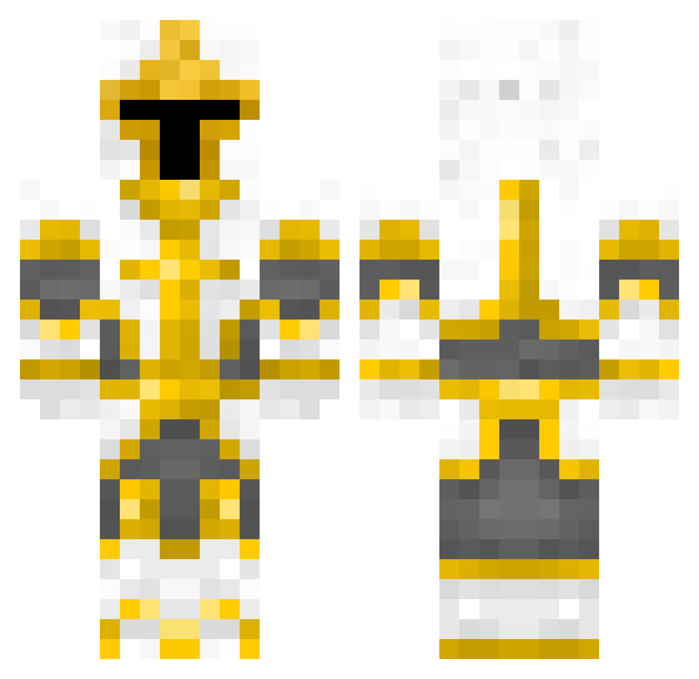 Trepidation Minecraft skin, front and back view