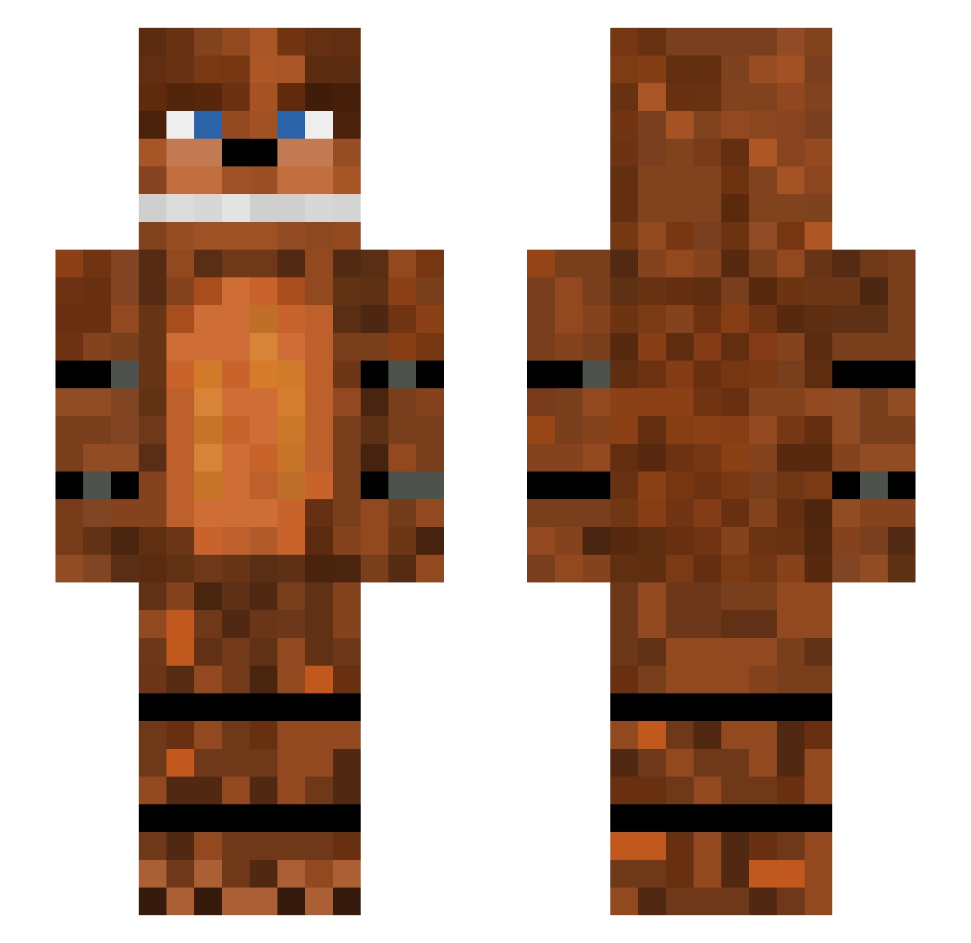 waissa Minecraft skin, front and back view