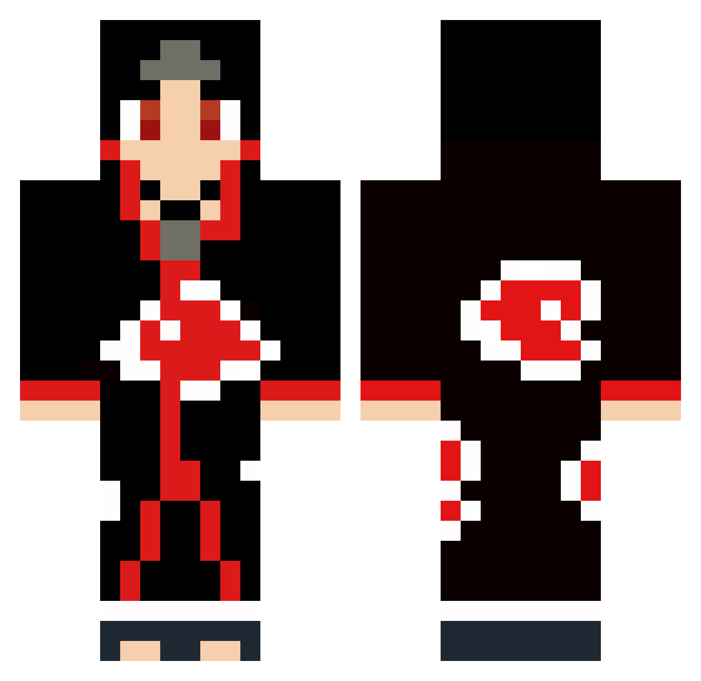 Zacchaeus13 Minecraft skin, front and back view