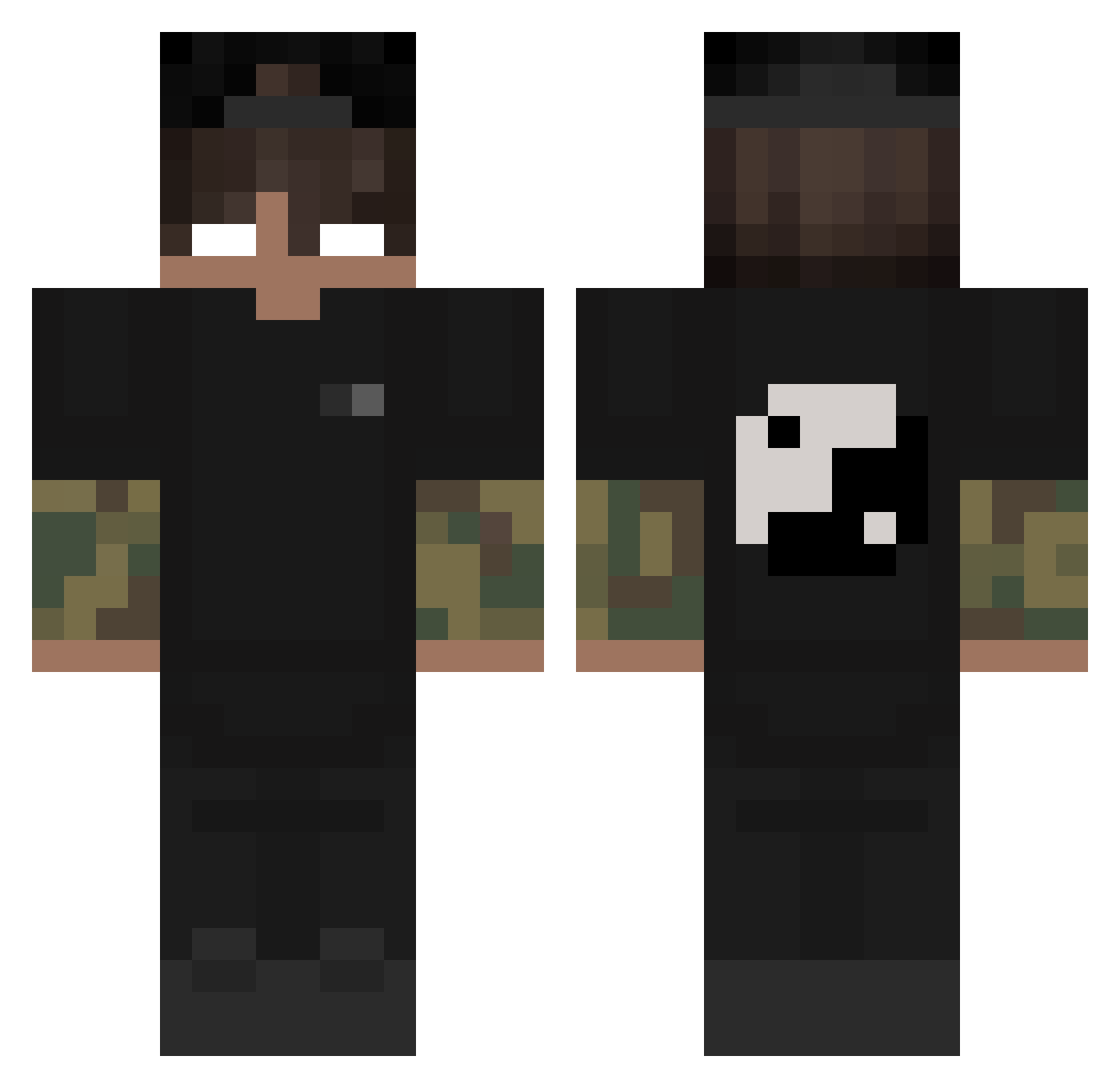 ItzLazzyness_ Minecraft skin, front and back view