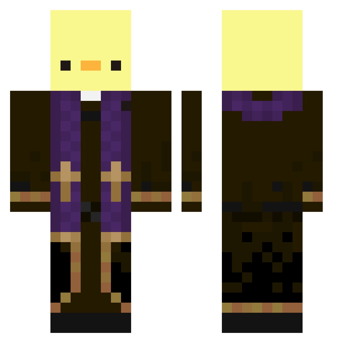 PsychoGame8 Minecraft skin, front and back view