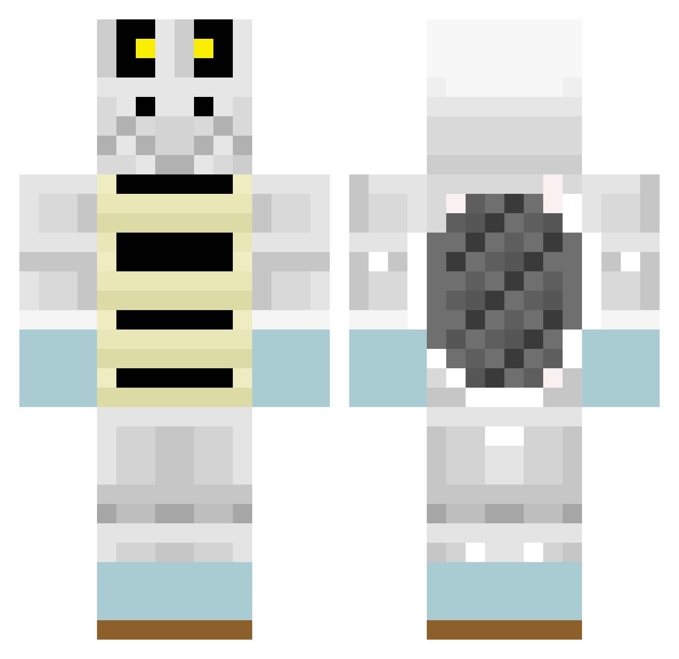 AlpayTheMan Minecraft skin, front and back view