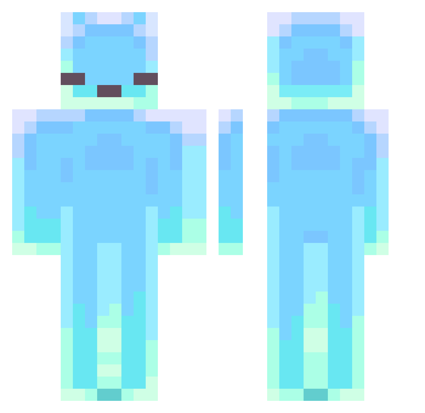 KengoHelow Minecraft skin, front and back view