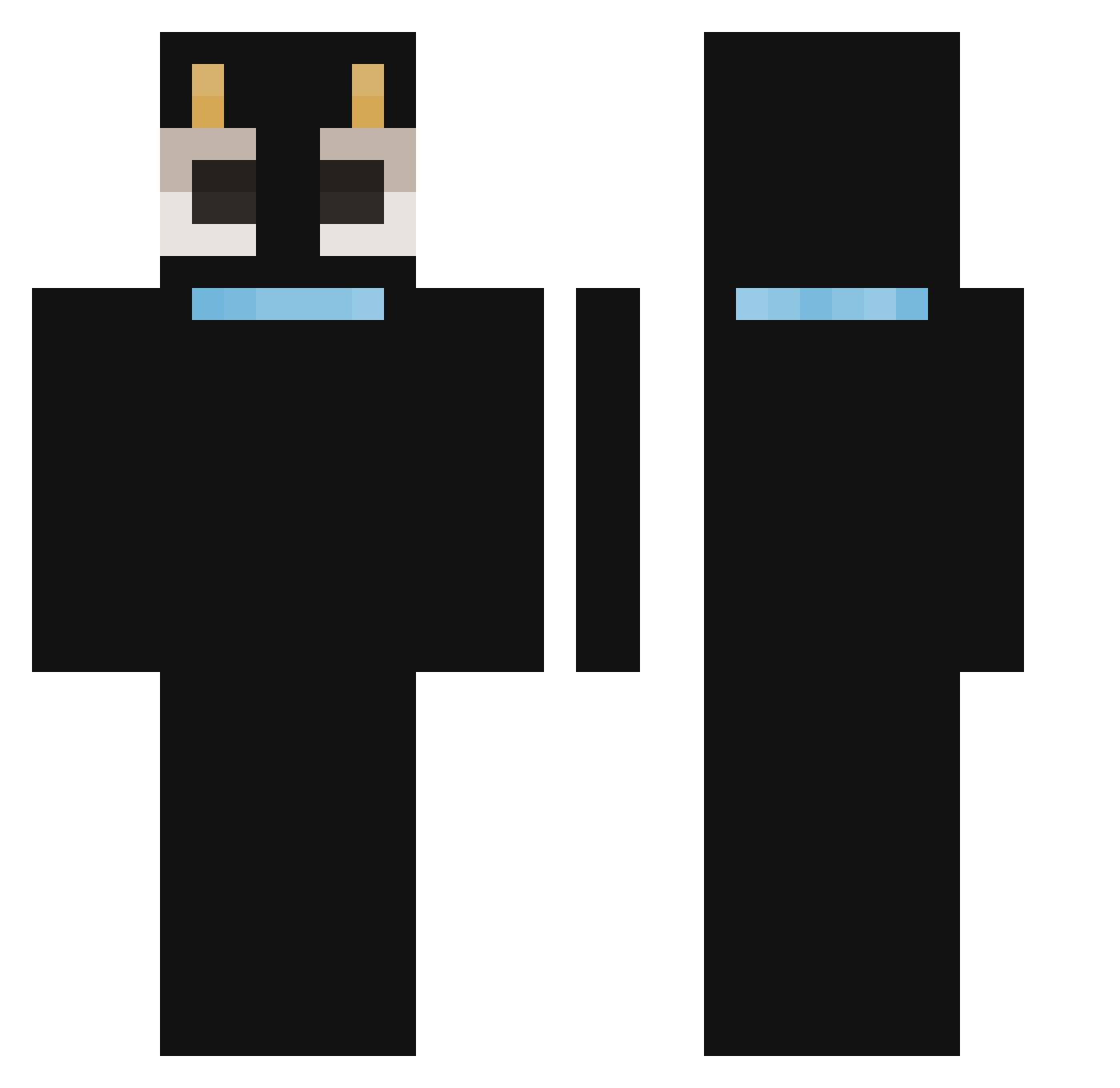 ev777n Minecraft skin, front and back view