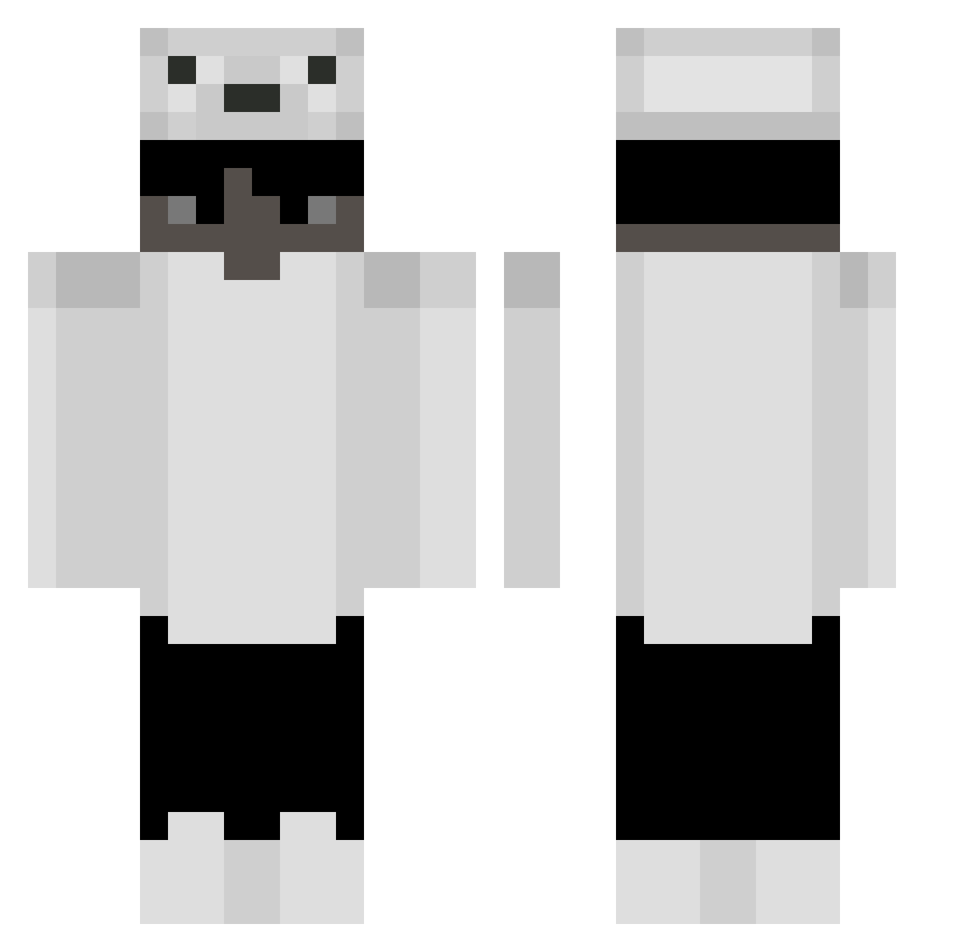 Milo_32 Minecraft skin, front and back view