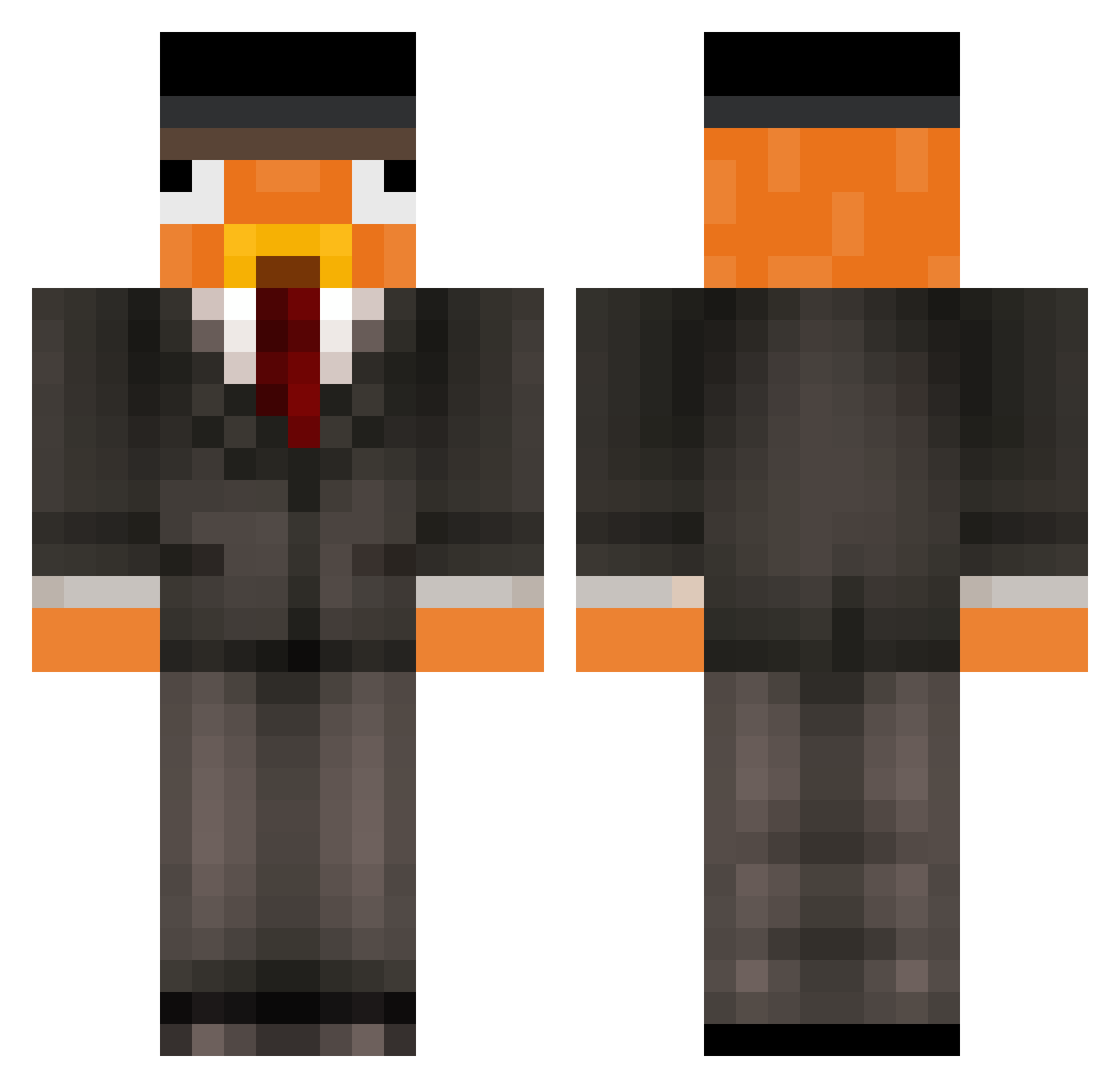 ErosPlays Minecraft skin, front and back view