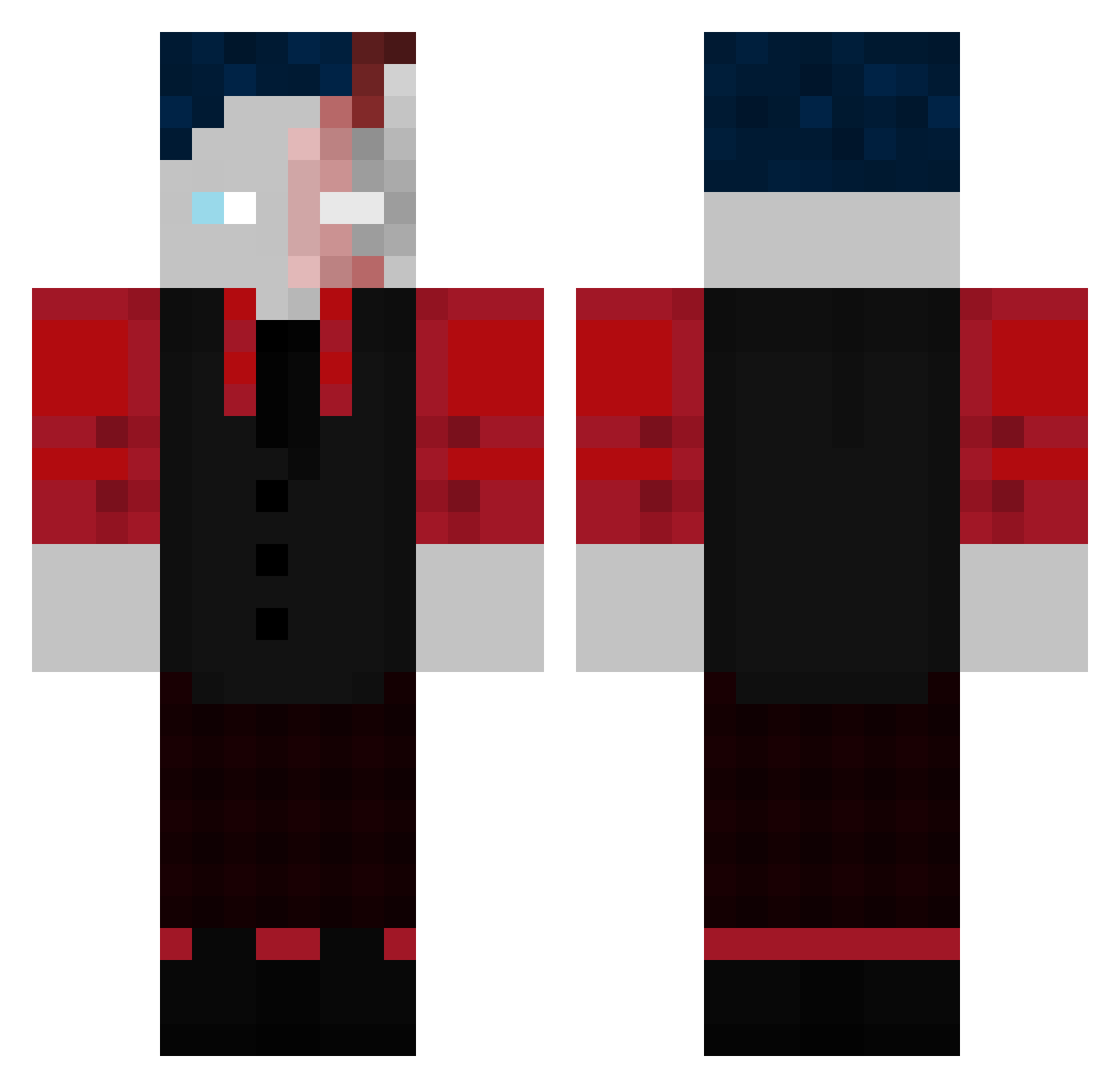 Fynnnnnsen Minecraft skin, front and back view