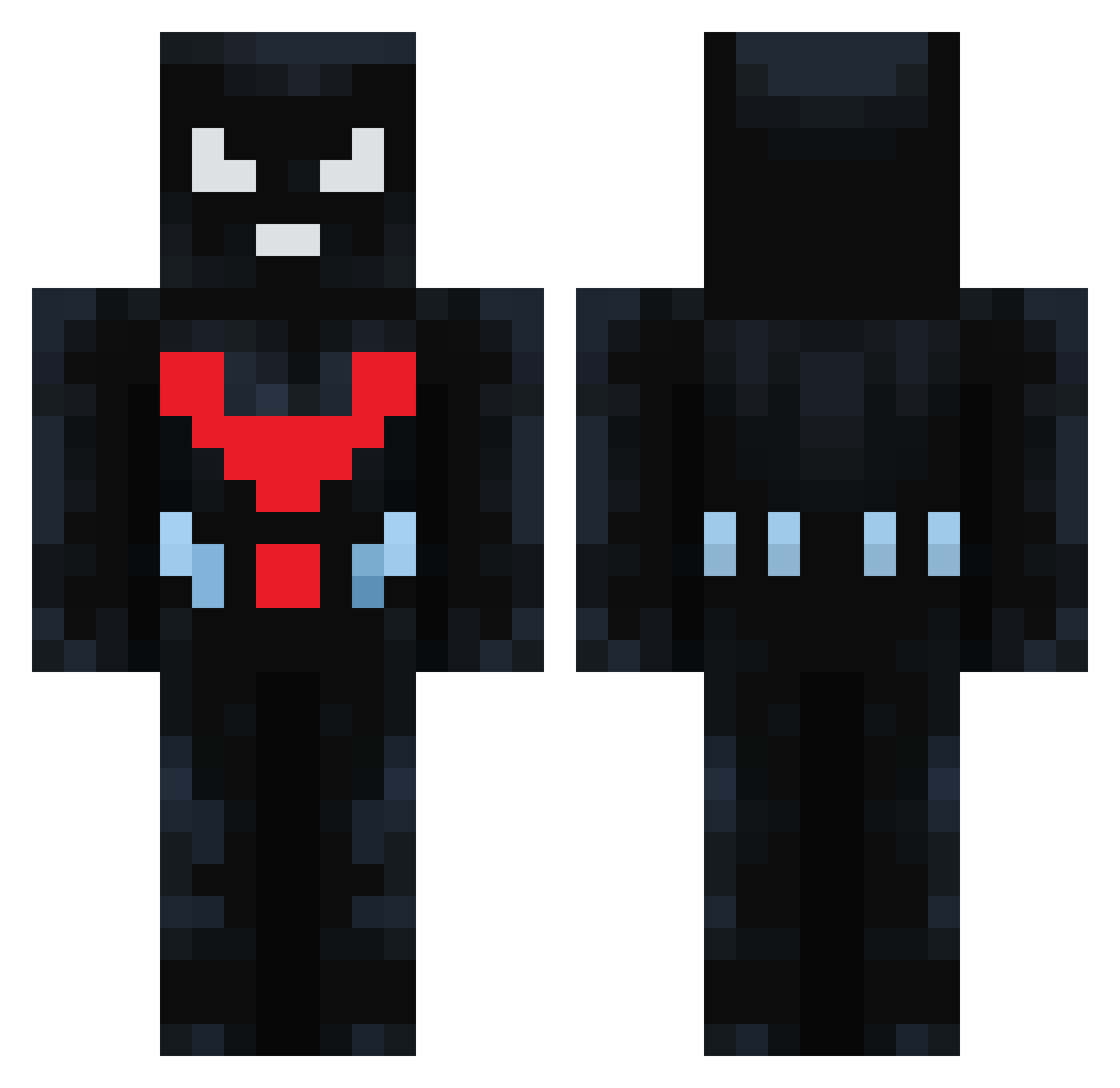 sovral Minecraft skin, front and back view