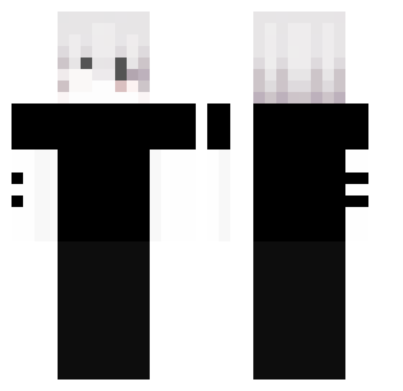 dvqus Minecraft skin, front and back view