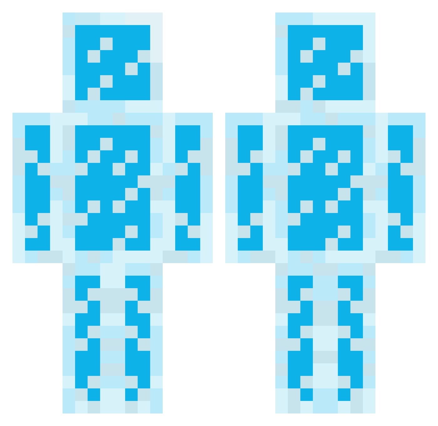 HydrationPatrol Minecraft skin, front and back view