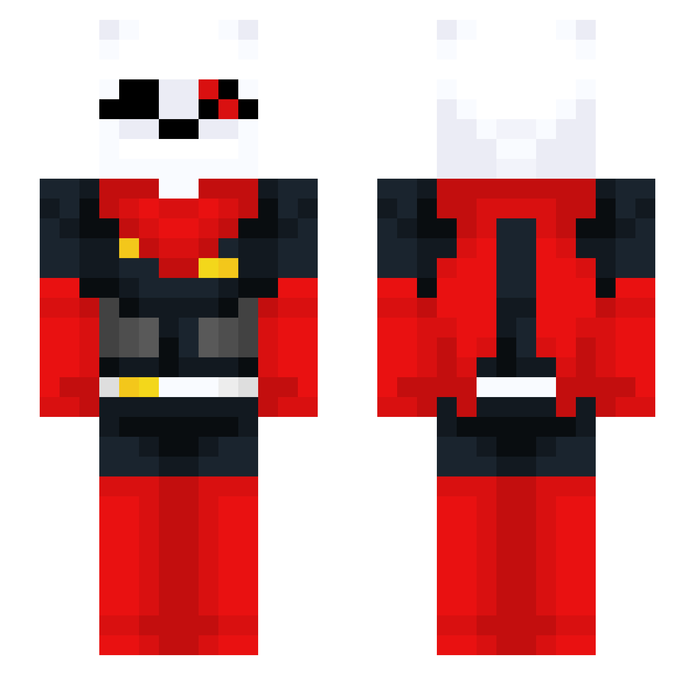 cr0wmage Minecraft skin, front and back view