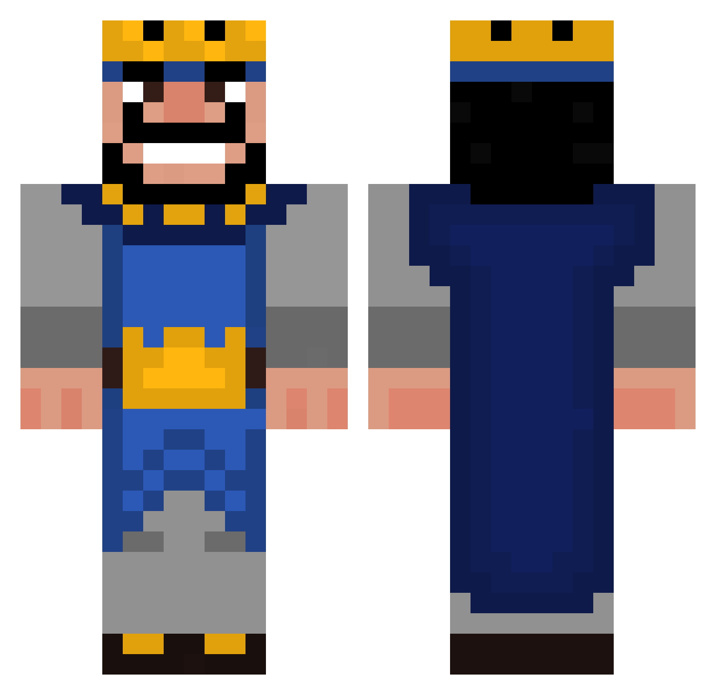 Wescoo Minecraft skin, front and back view