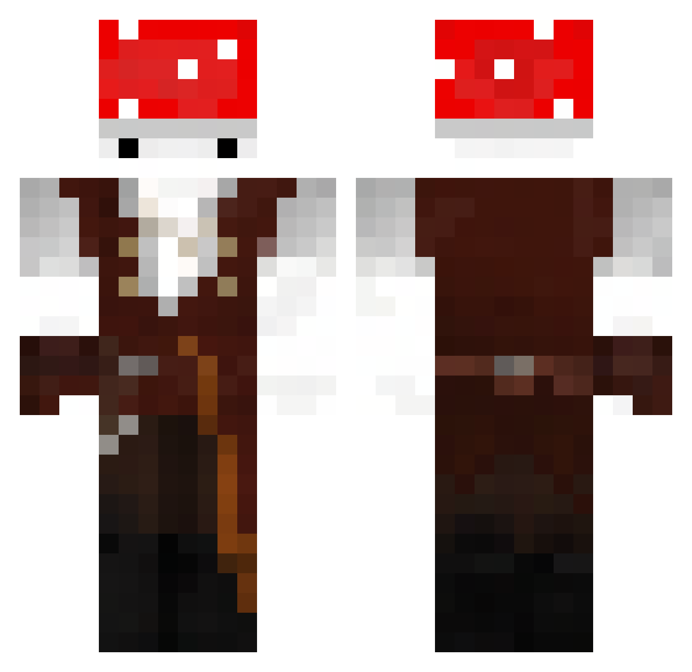 Rogvia Minecraft skin, front and back view