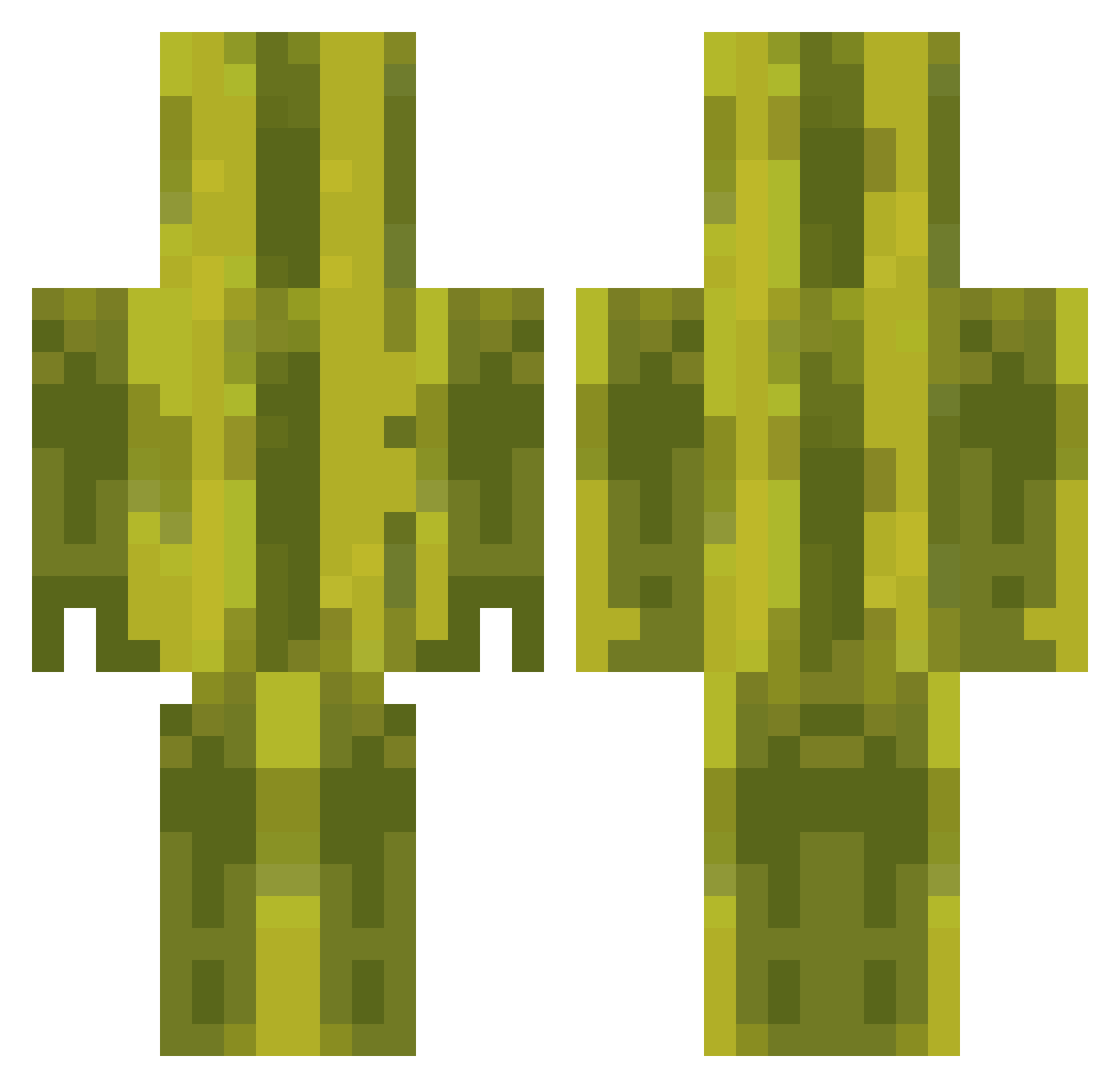 Asuhan Minecraft skin, front and back view