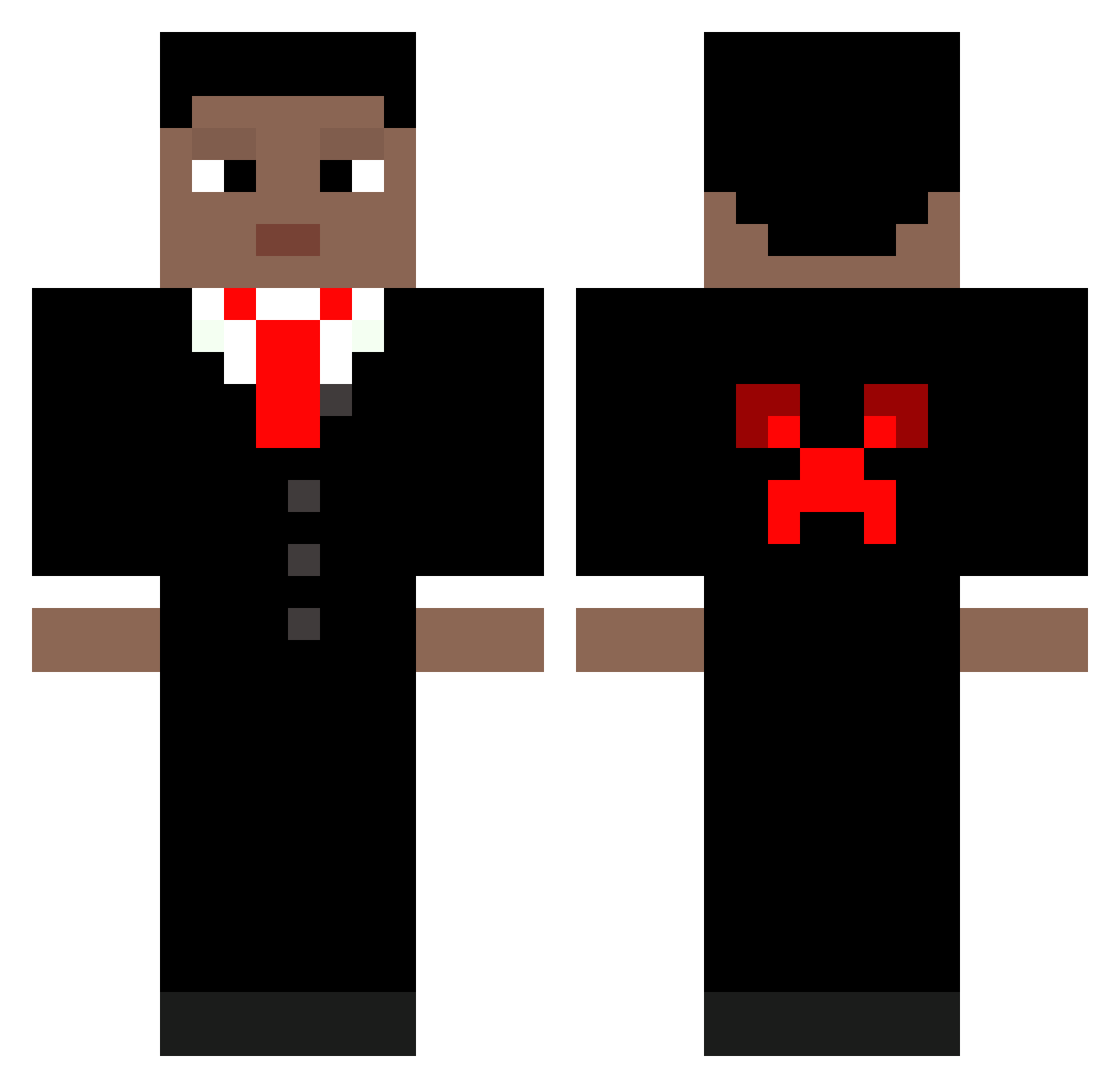 OP_ROCKET Minecraft skin, front and back view