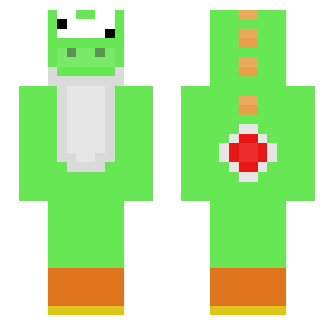 RhinoPlayz0 Minecraft skin, front and back view