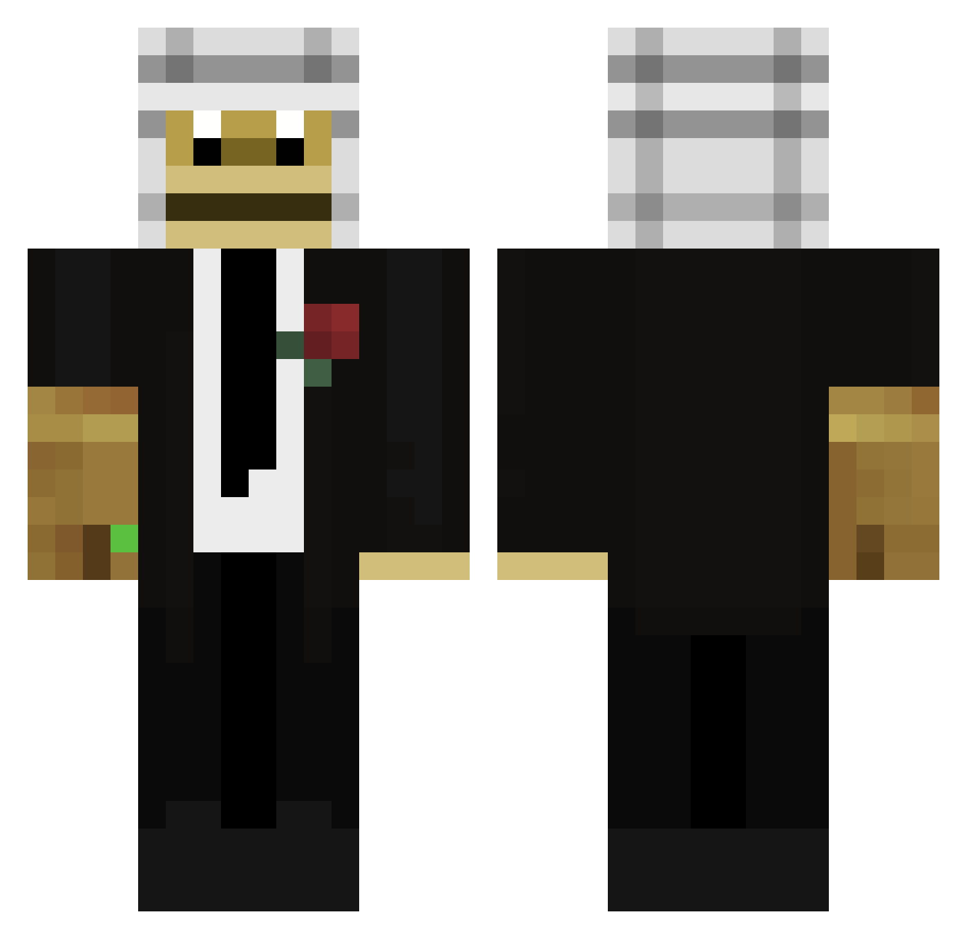 Hwai_7956 Minecraft skin, front and back view