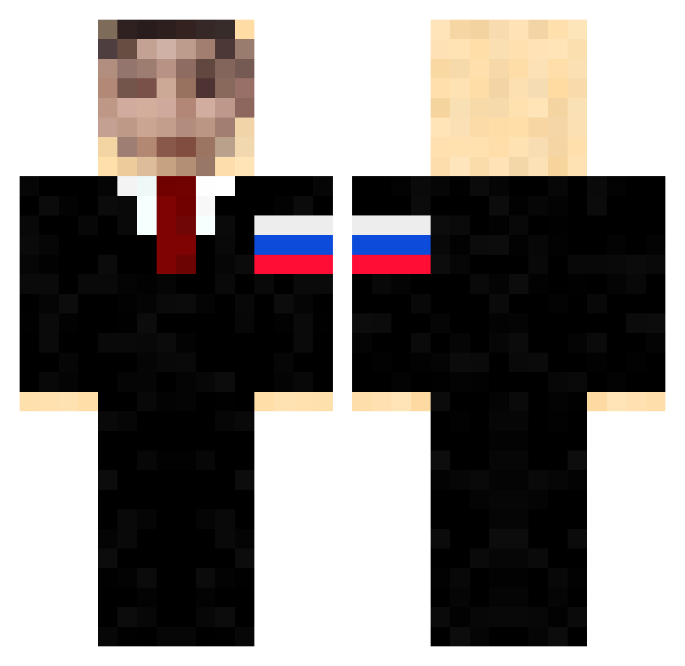 6996_5445 Minecraft skin, front and back view