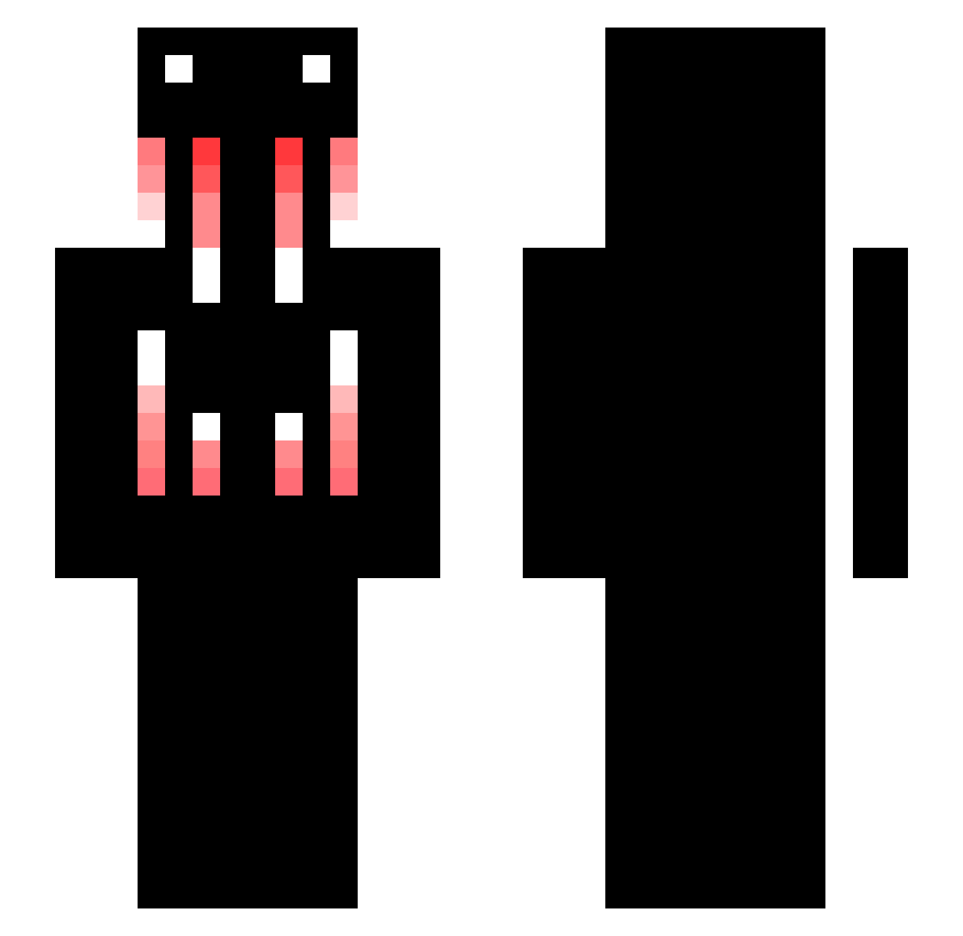 Sakyriee Minecraft skin, front and back view