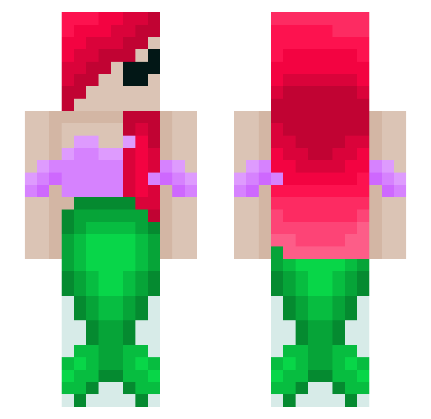 liltokyot Minecraft skin, front and back view