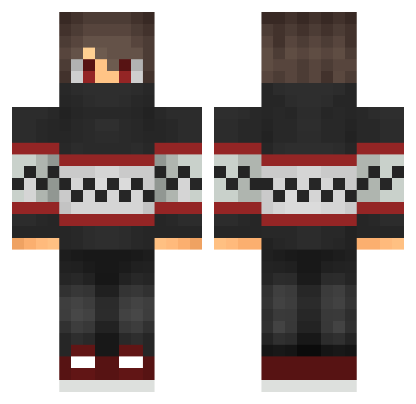 T0NP_8989 Minecraft skin, front and back view