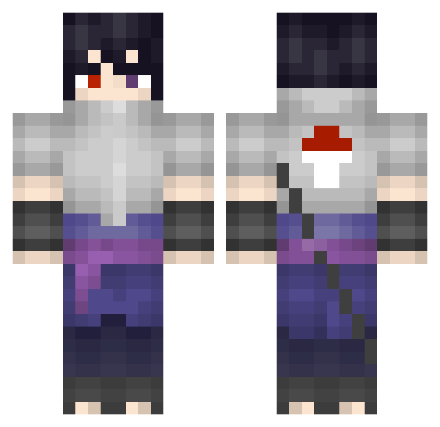 wisek337 Minecraft skin, front and back view