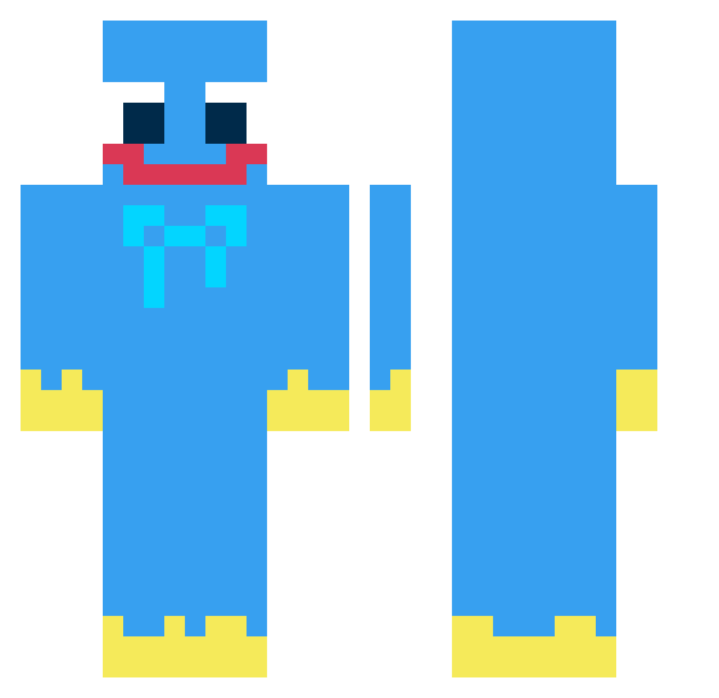 Feuer17 Minecraft skin, front and back view