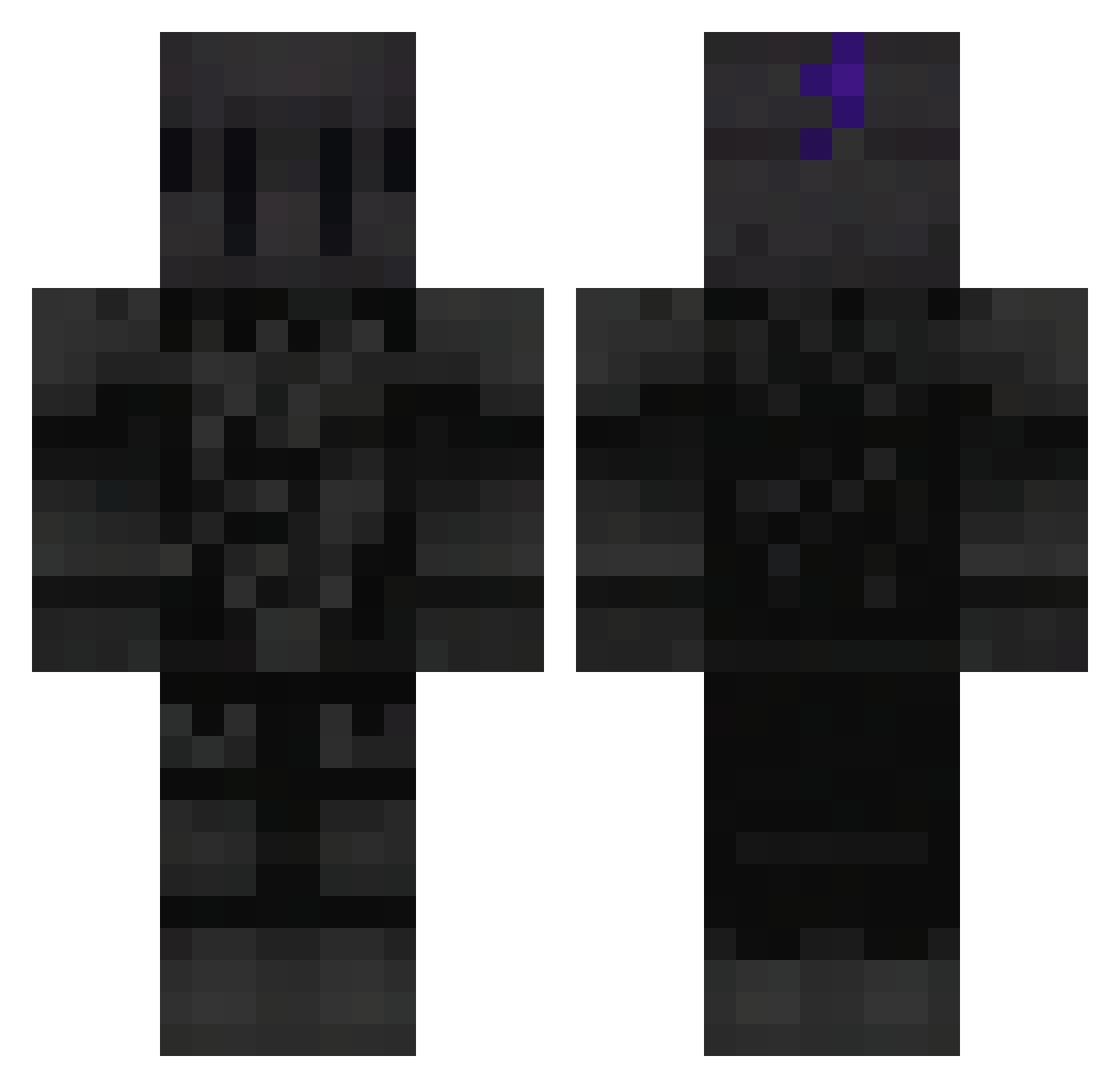 sinrrrs Minecraft skin, front and back view