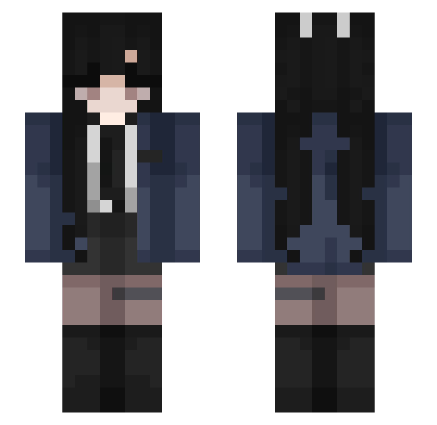 Louisa Minecraft skin, front and back view