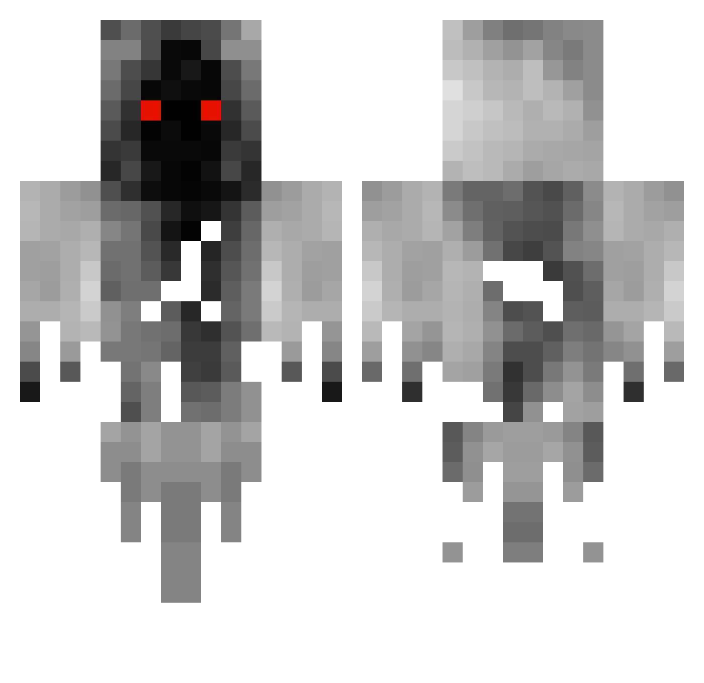 Apanteles Minecraft skin, front and back view