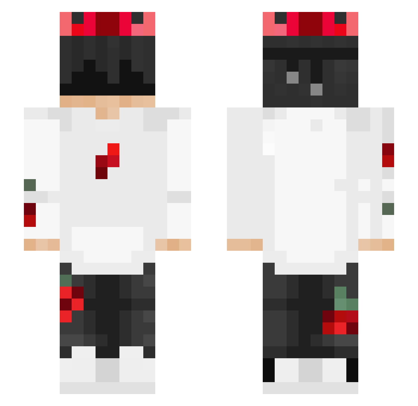Kalle555 Minecraft skin, front and back view