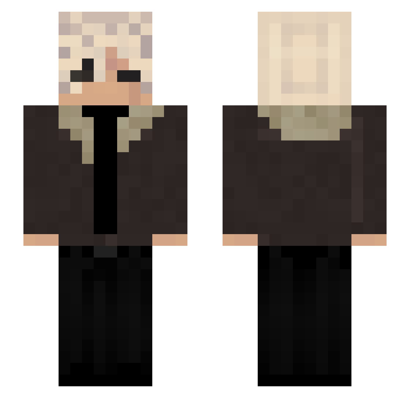 AudiRS6_ Minecraft skin, front and back view