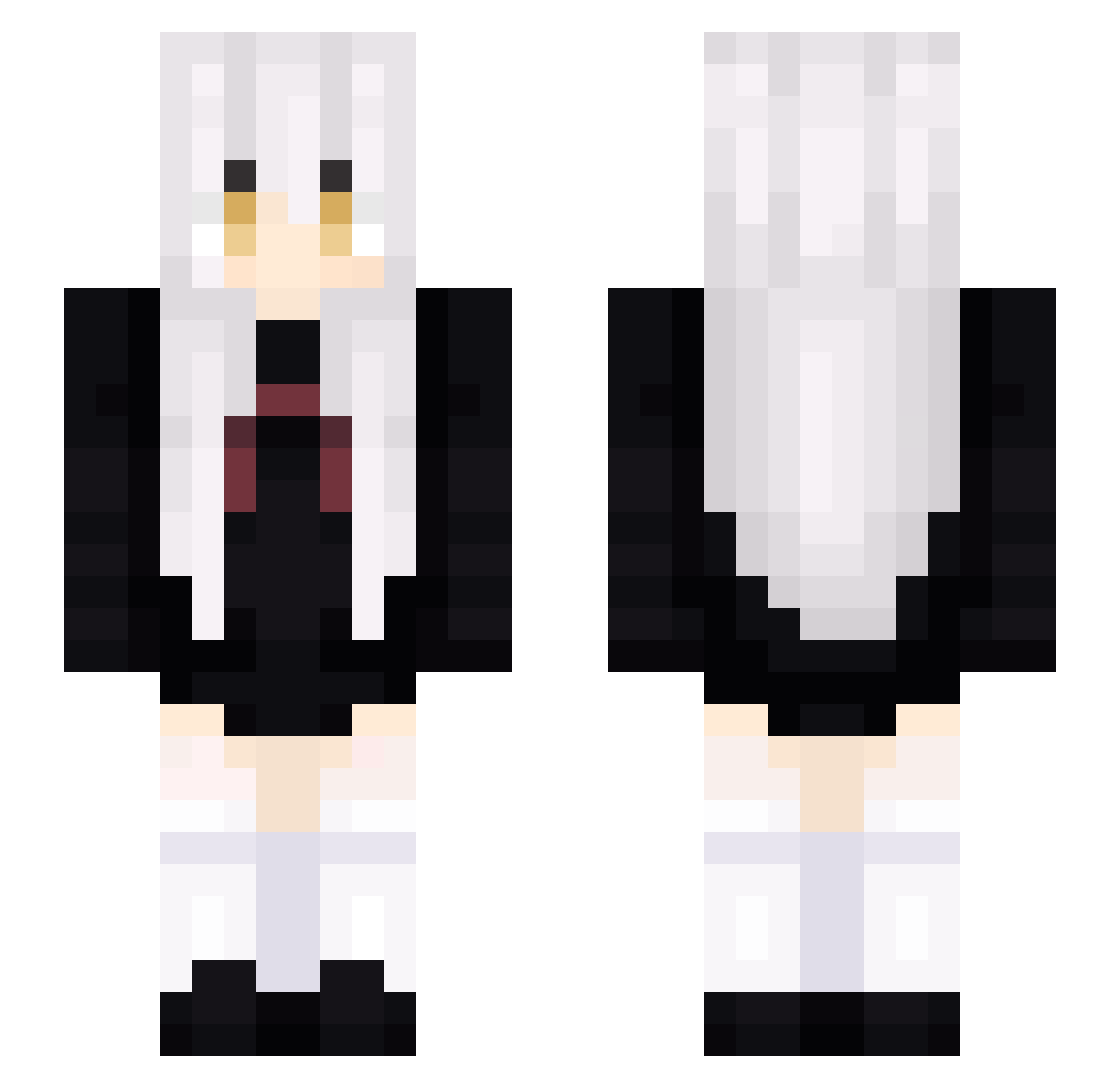 TogaOwO Minecraft skin, front and back view