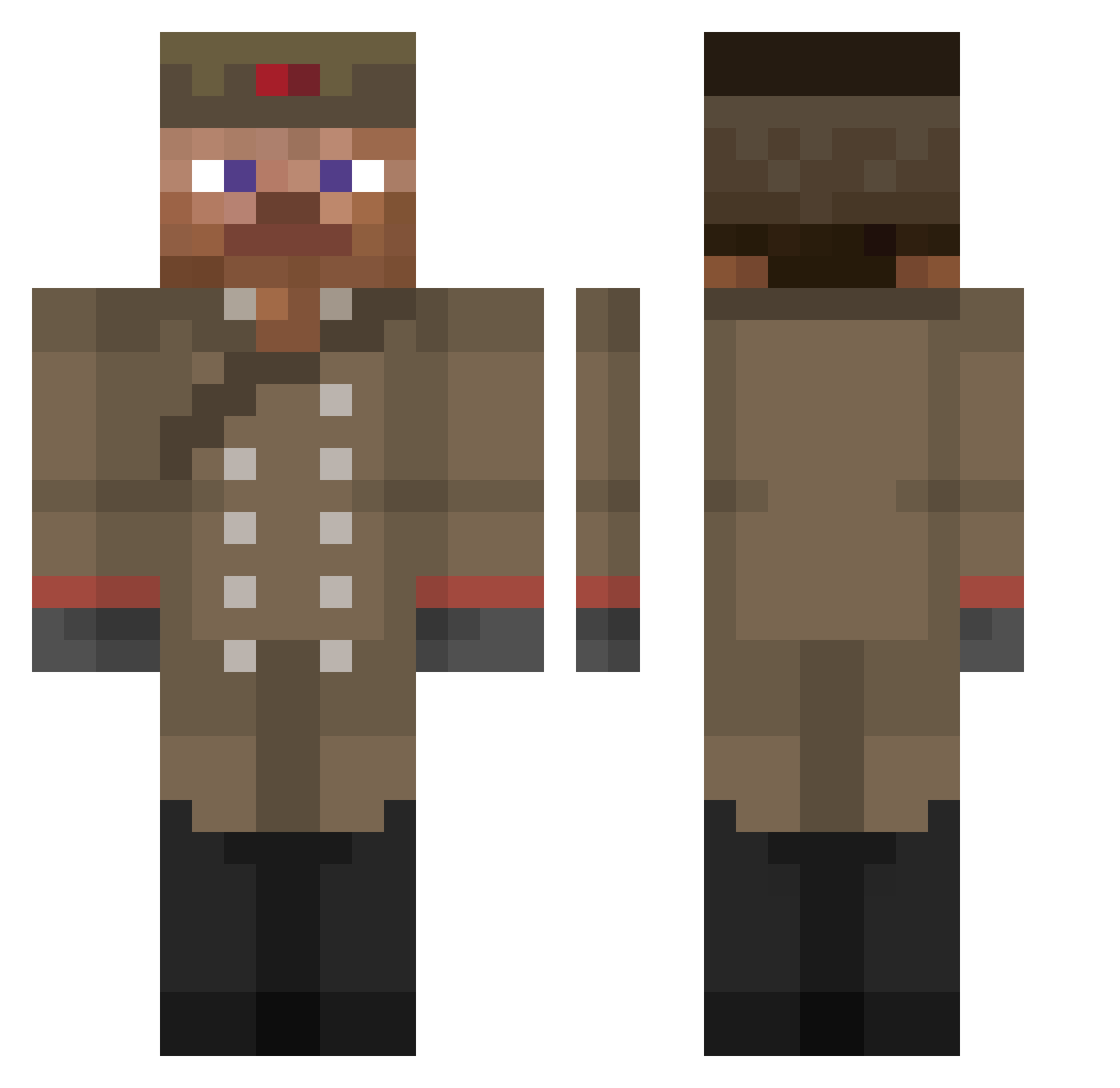 Matijas21 Minecraft skin, front and back view