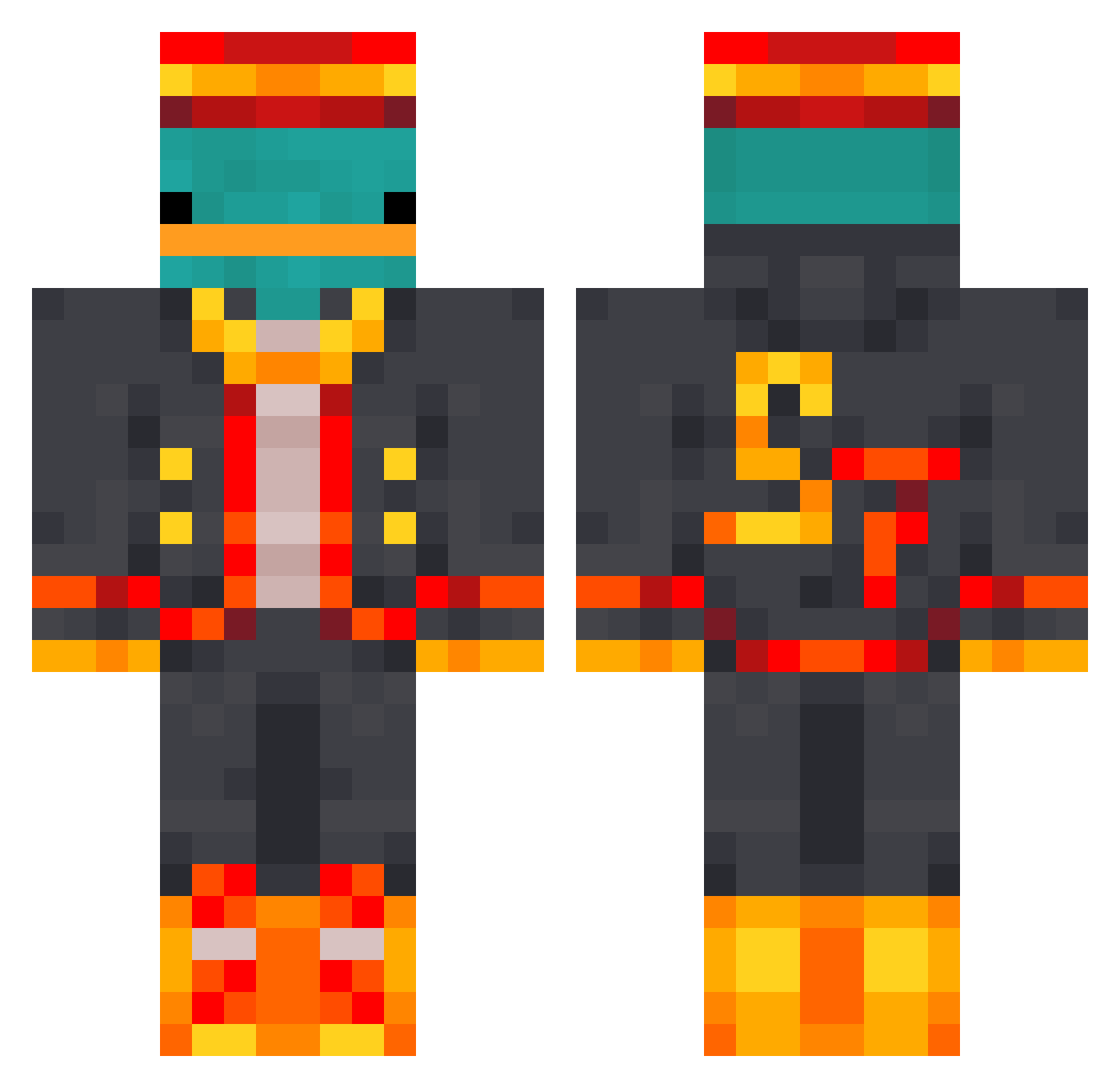 _deltaa Minecraft skin, front and back view
