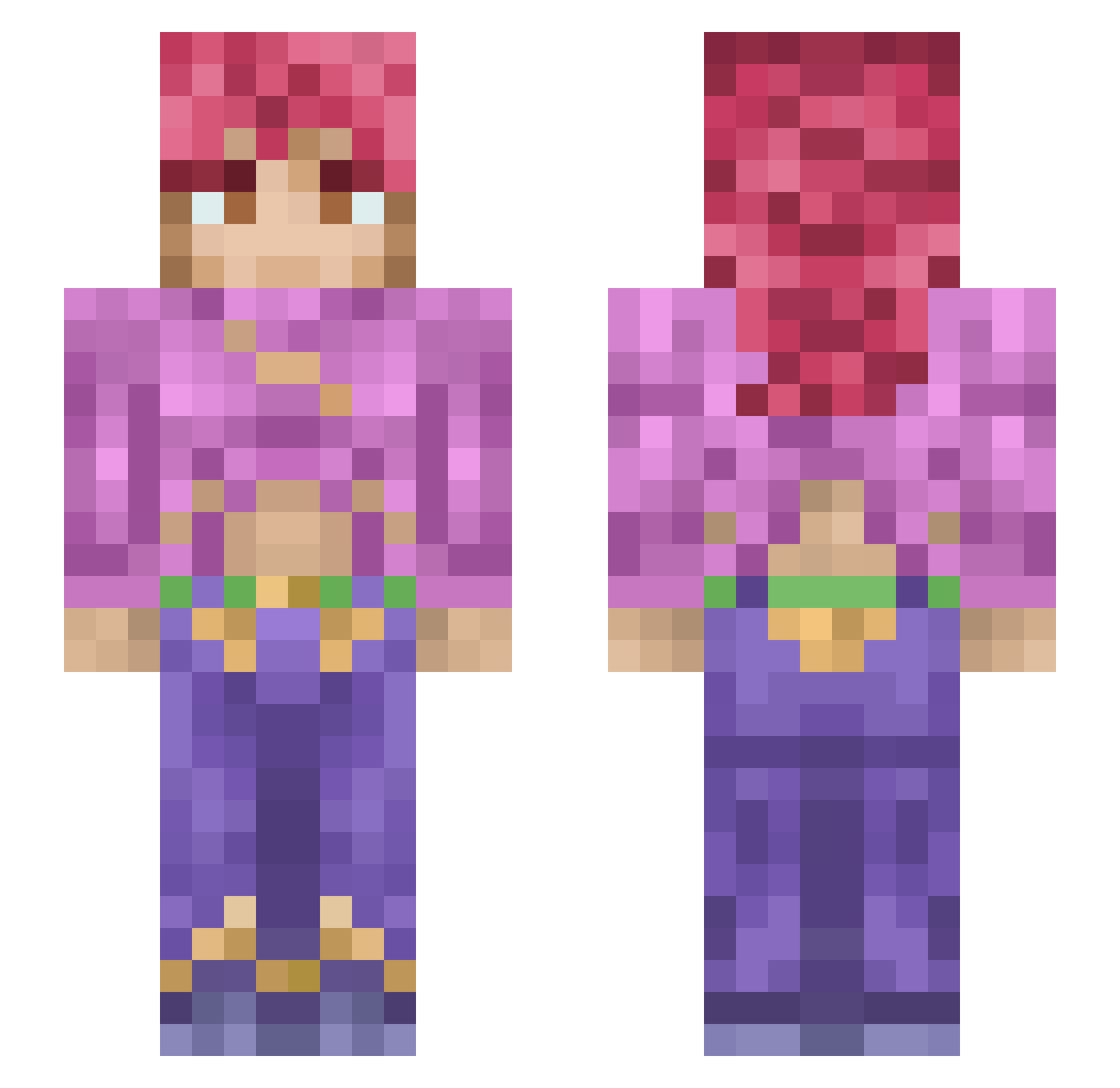 TinyHowler12 Minecraft skin, front and back view