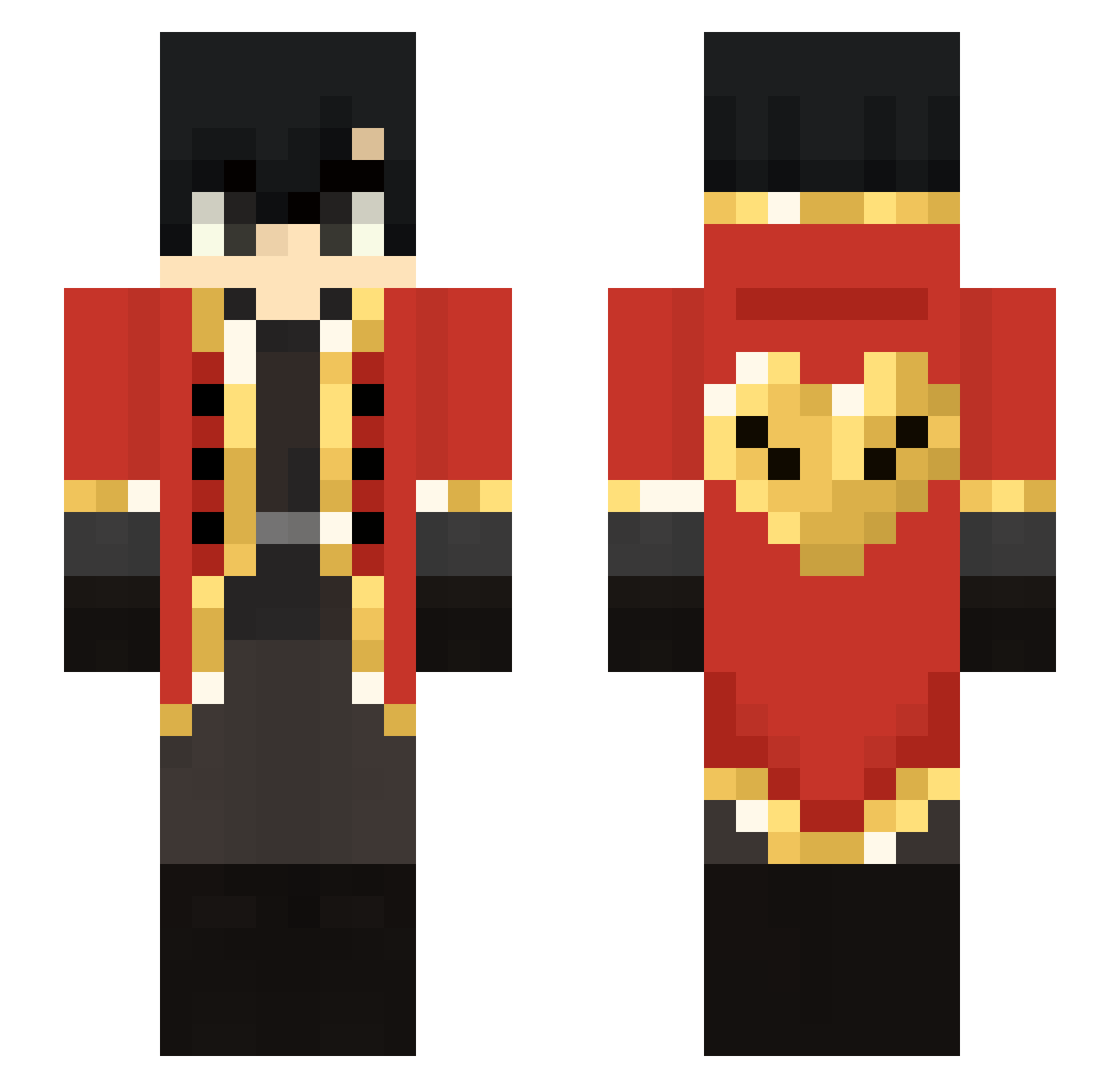 zapata2013 Minecraft skin, front and back view
