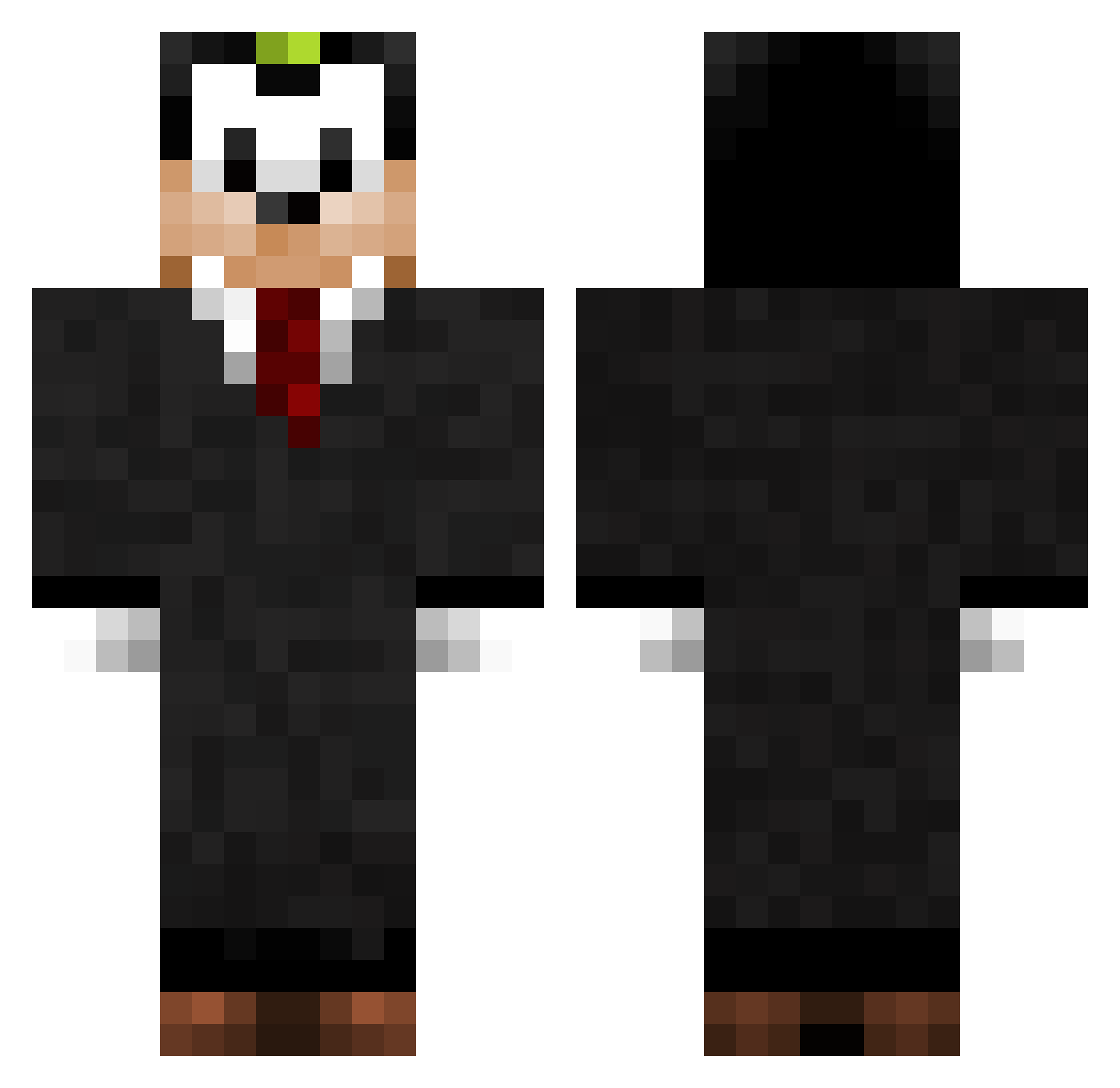 Knuckle Minecraft skin, front and back view