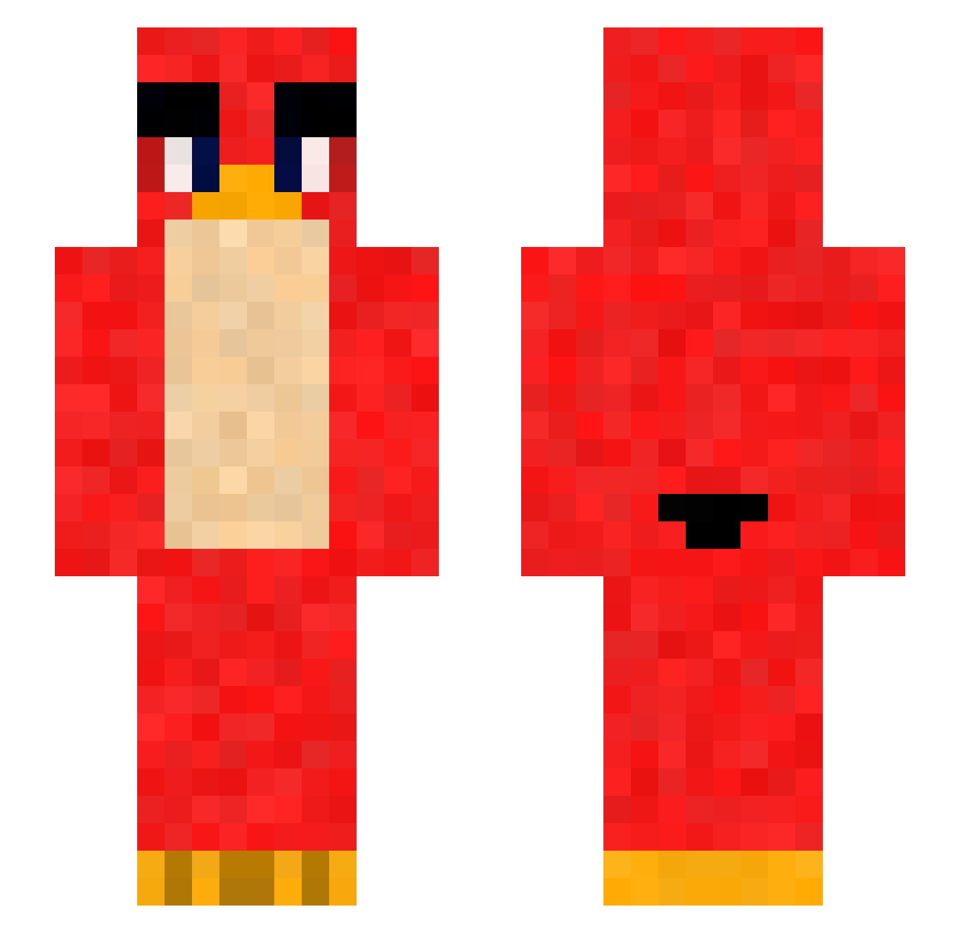 foxter5454 Minecraft skin, front and back view