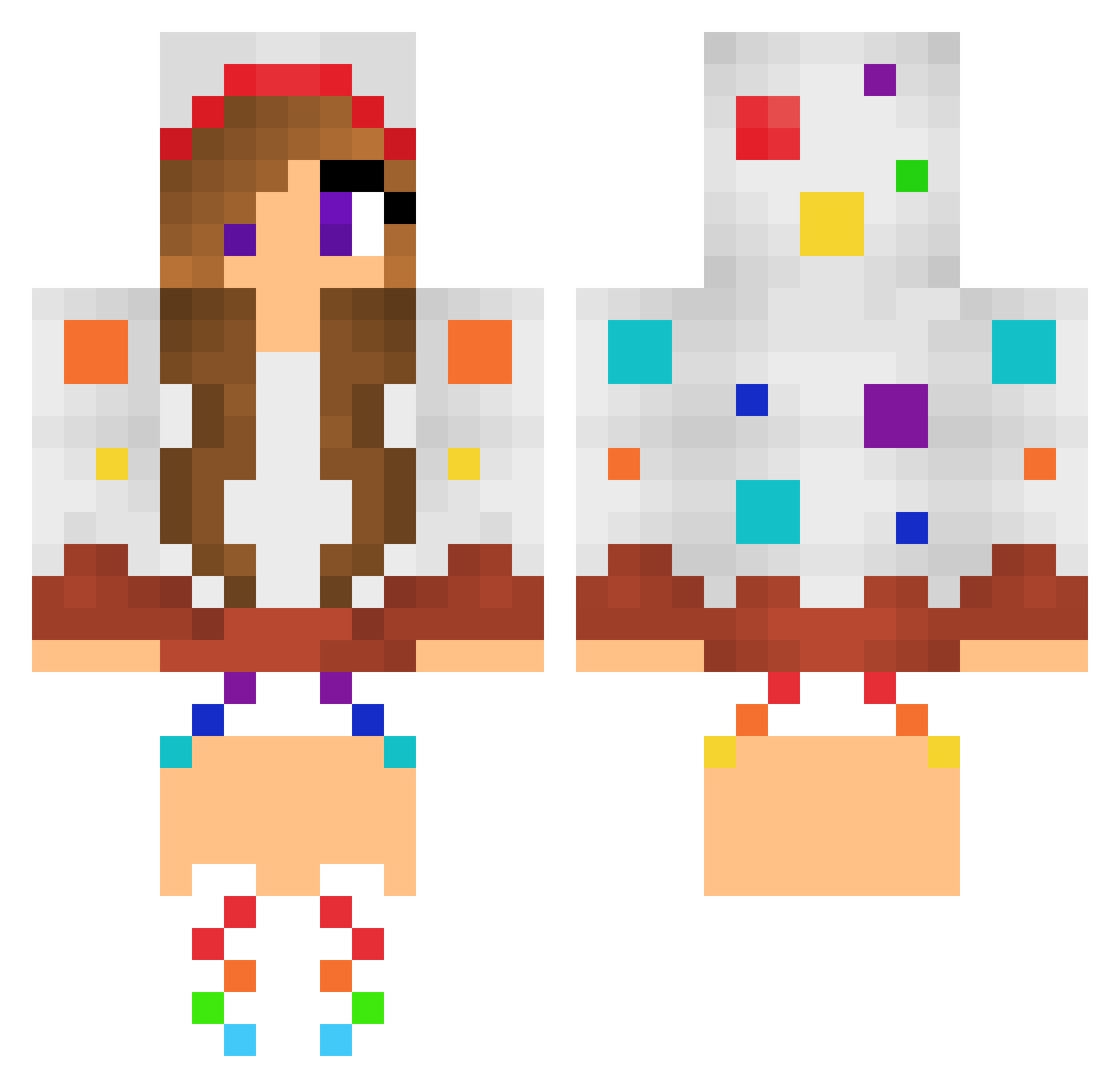 HOL Minecraft skin, front and back view
