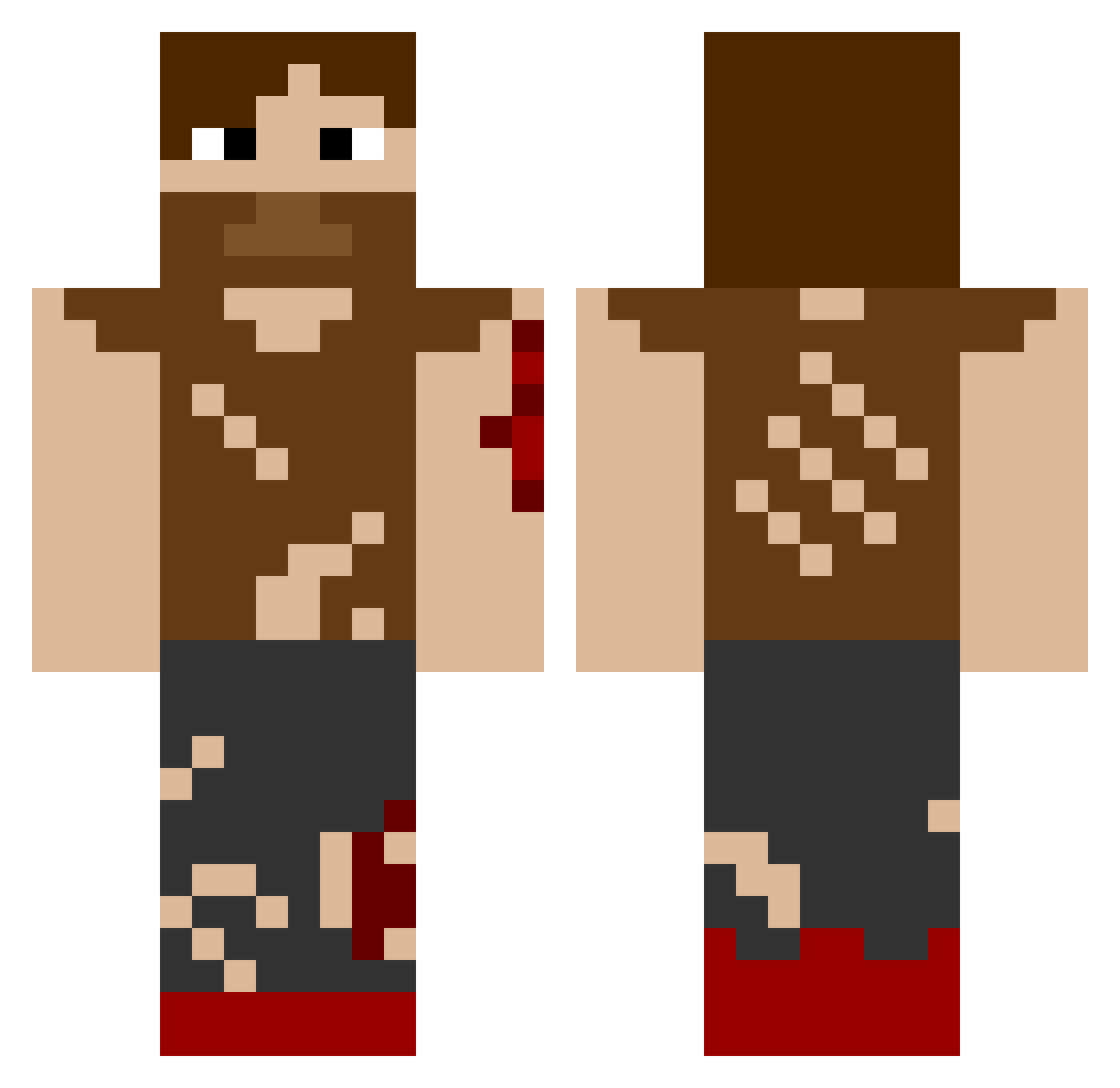 Ewan1522 Minecraft skin, front and back view
