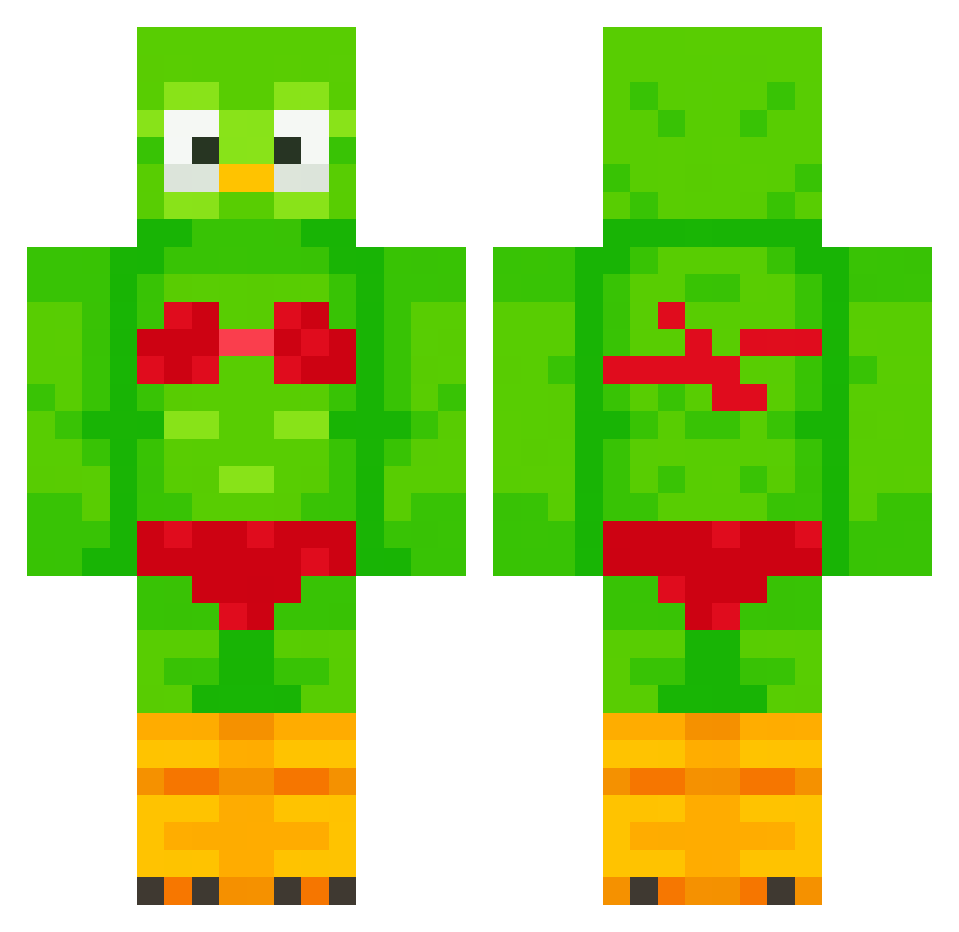 Roland_App Minecraft skin, front and back view