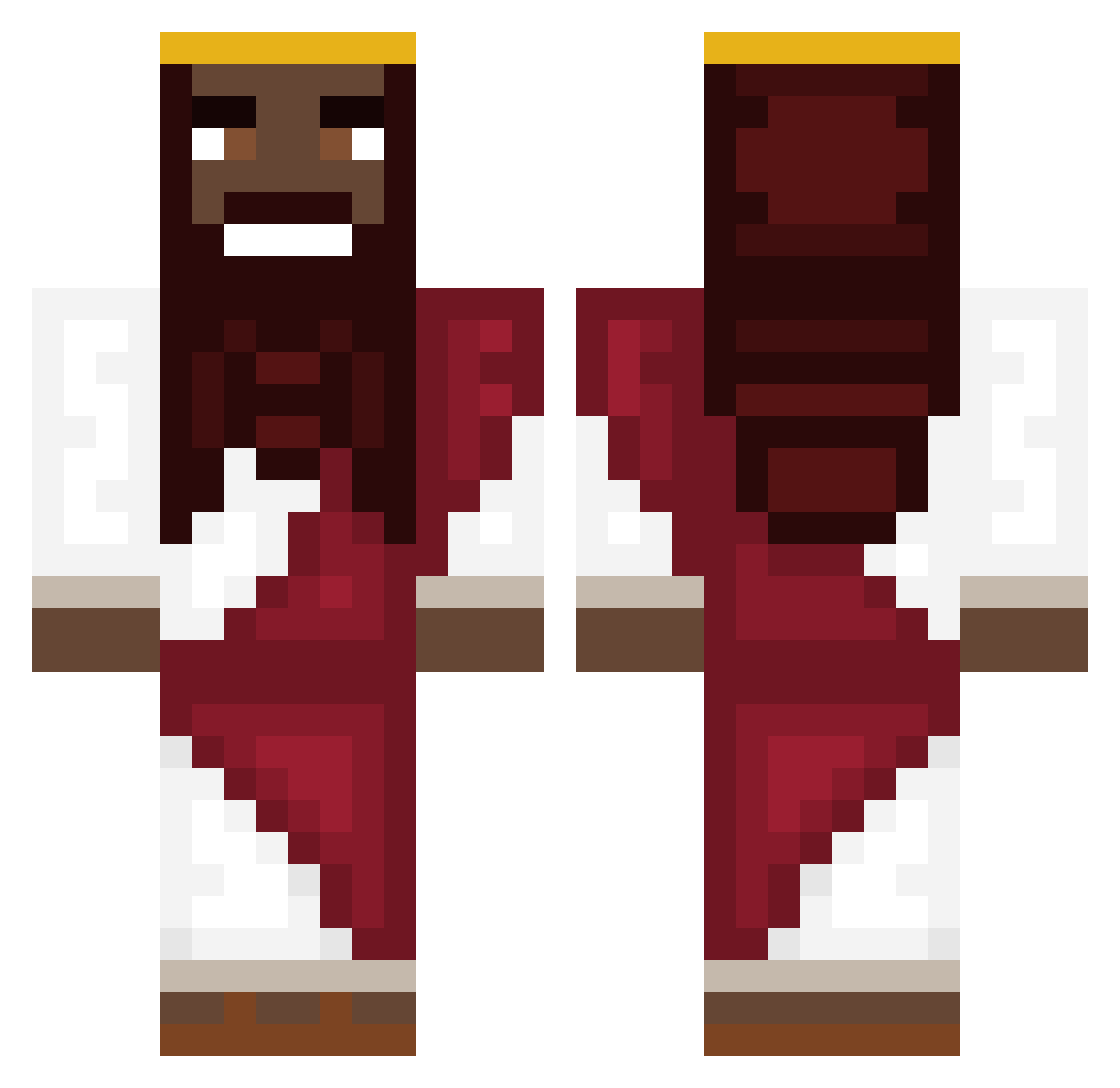 Khrris Minecraft skin, front and back view