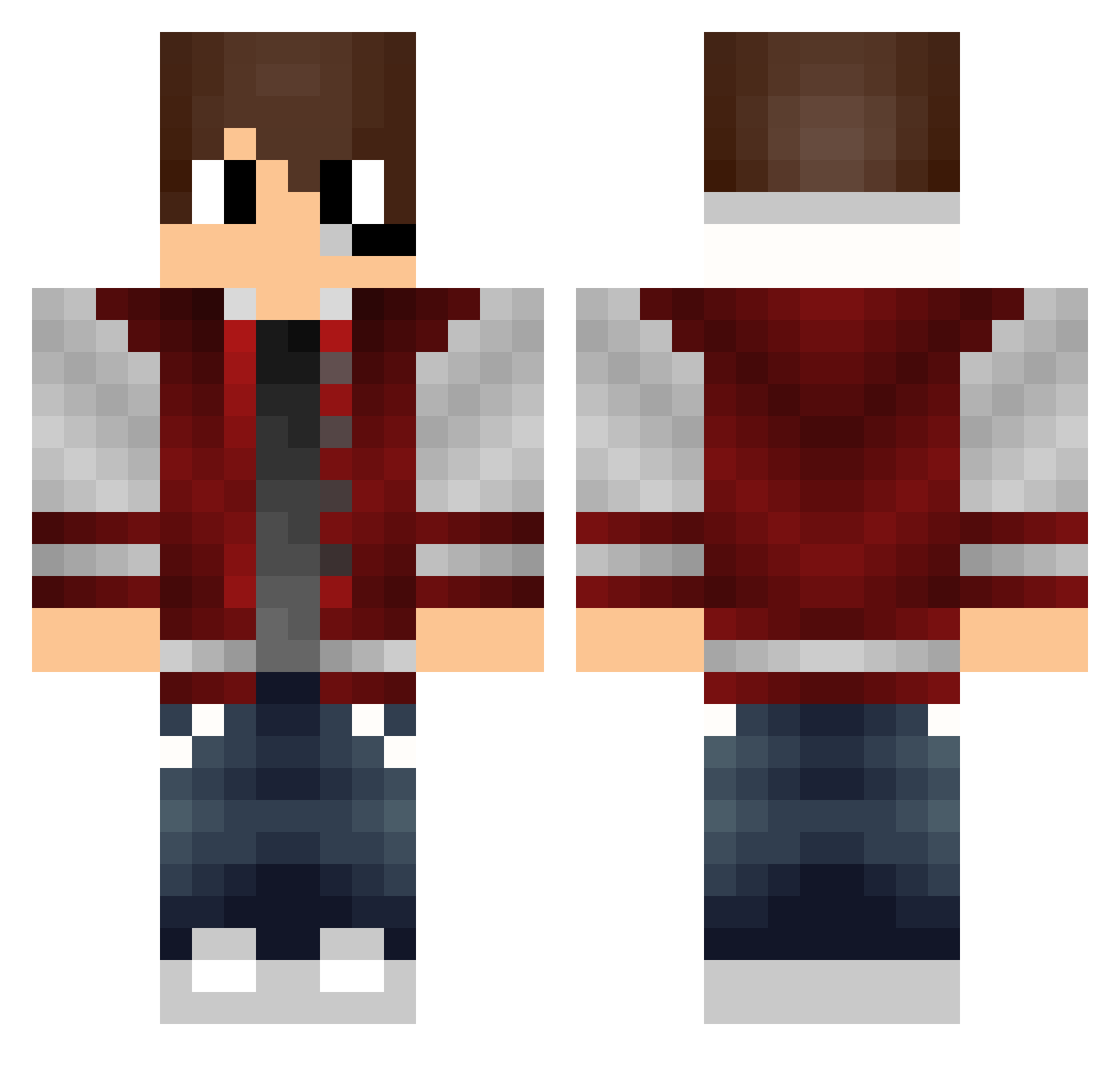 Pix3lM0nst3r Minecraft skin, front and back view