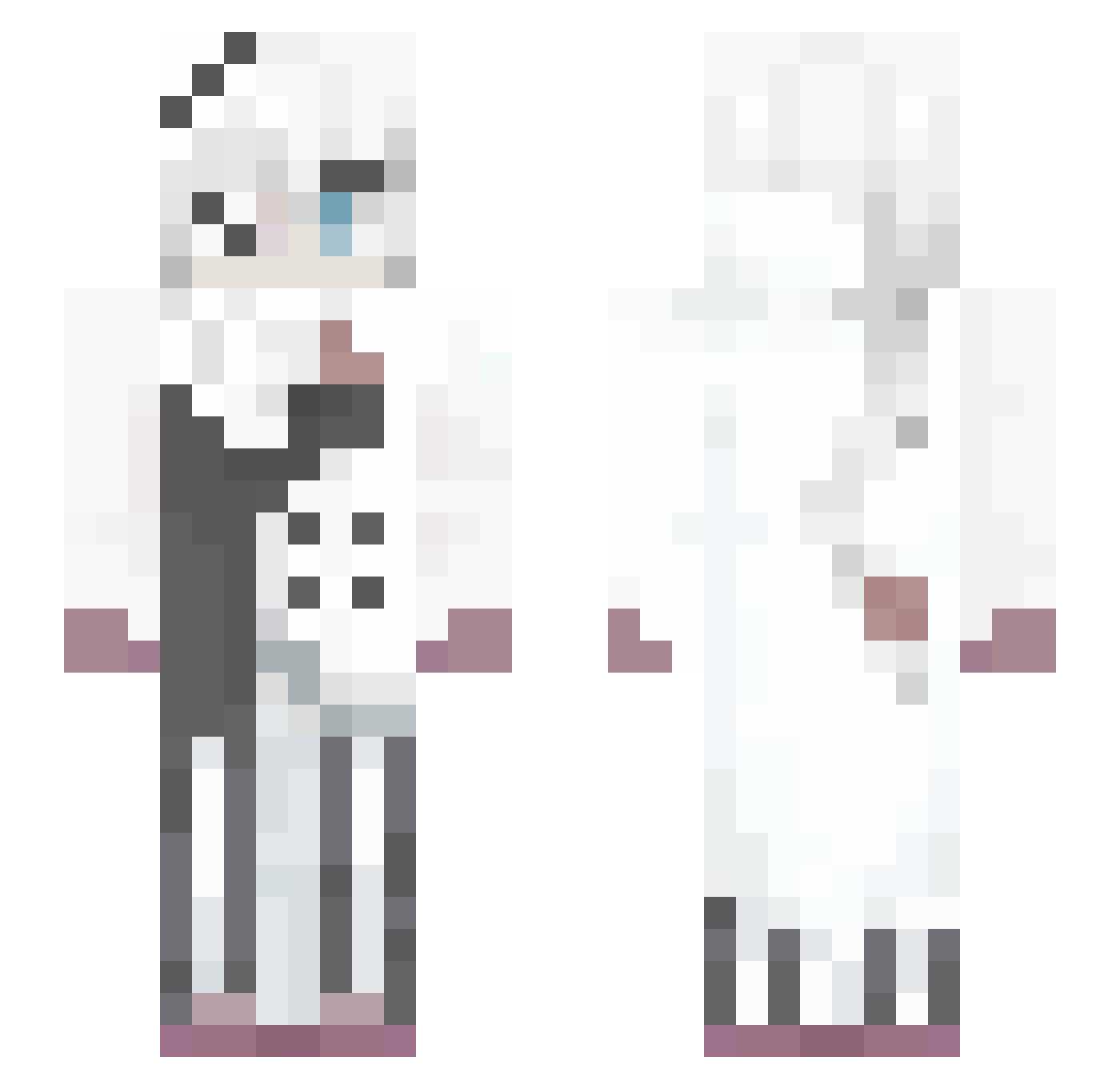 mira094 Minecraft skin, front and back view
